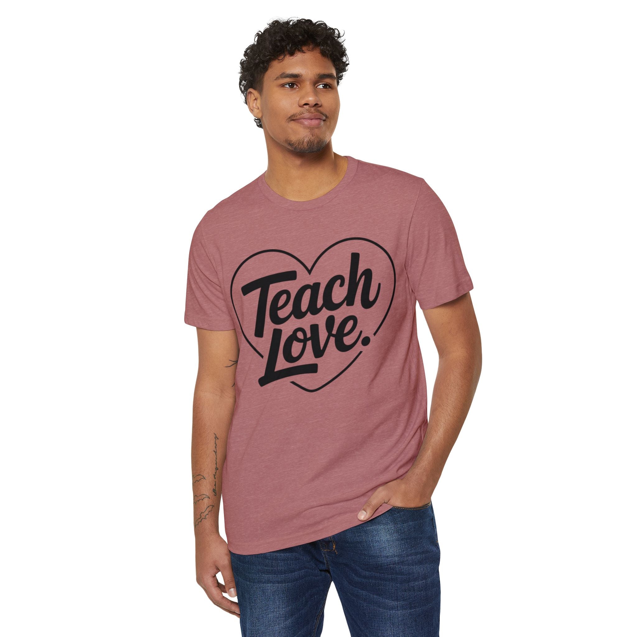 Teach Love T-Shirt — Heart Teacher Appreciation Tee