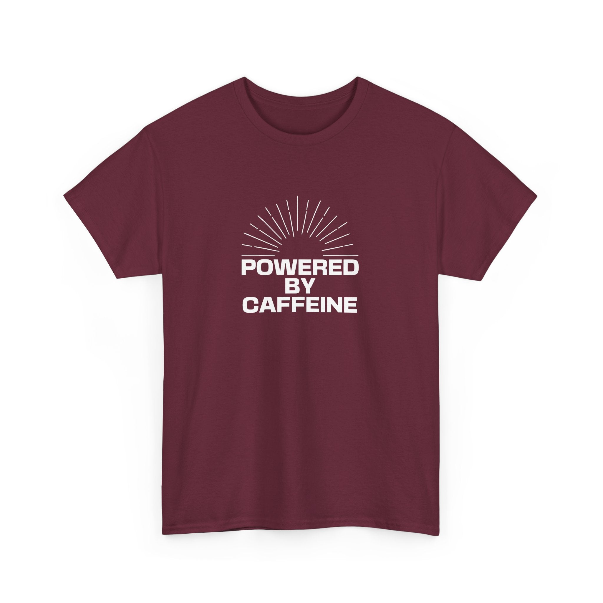 Powered by Caffeine T-Shirt — Funny Coffee Lover Tee