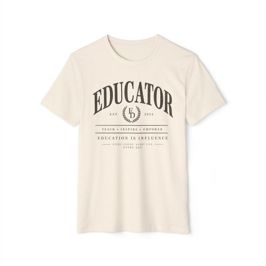 Educator Vintage Tee — Teacher Appreciation Organic Recycled T-Shirt