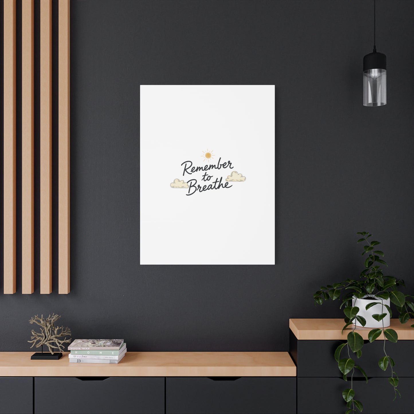 Remember to Breathe Canvas | analogue reminder, handwritten note aesthetic
