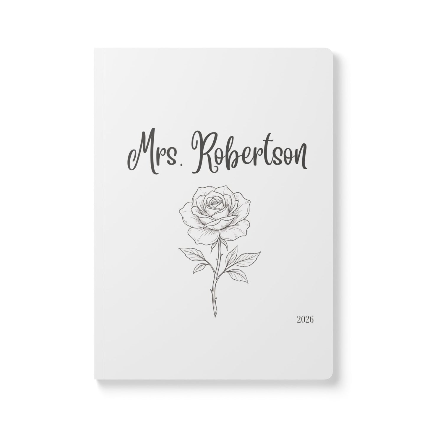 Personalized Name Floral Softcover Journal