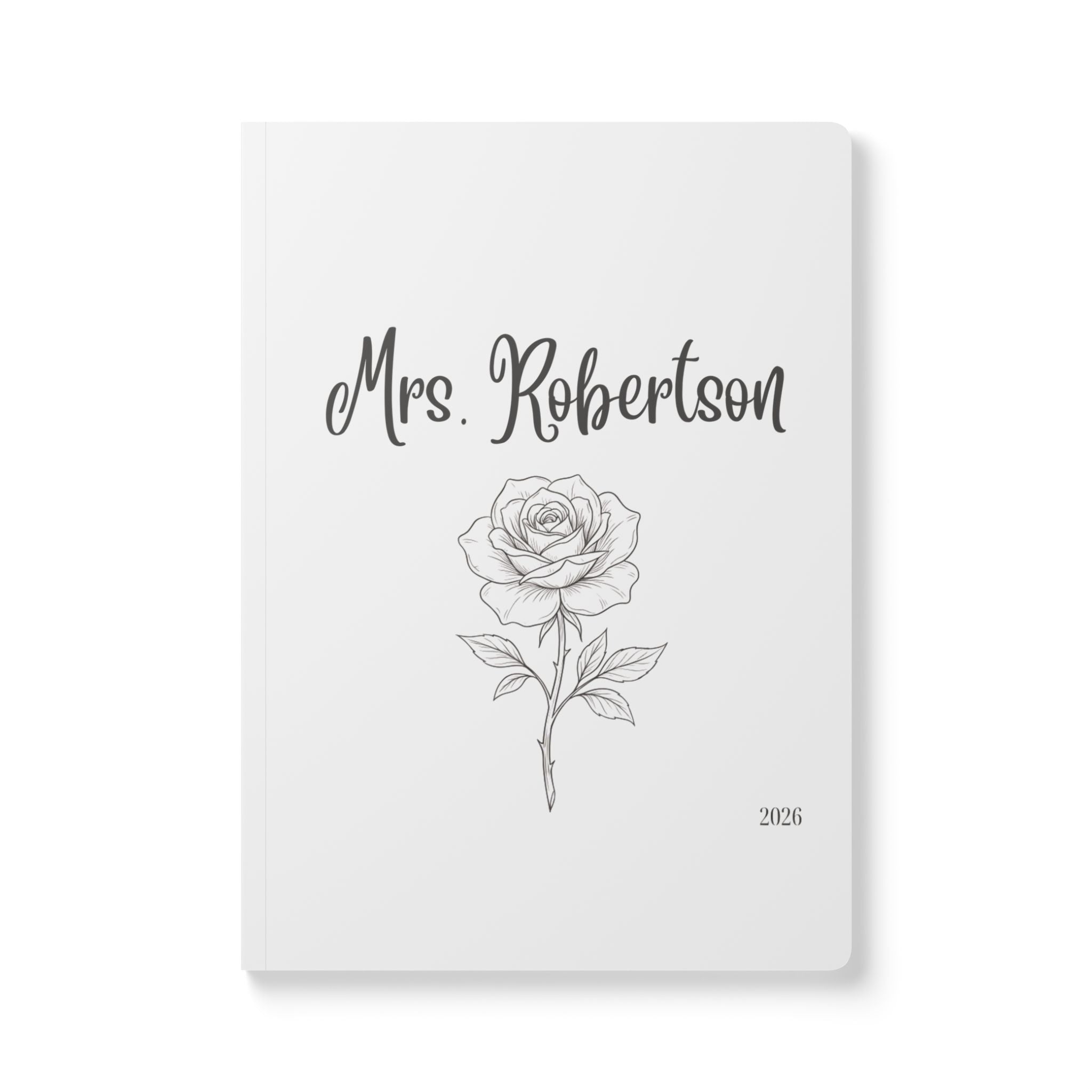 Personalized Name Floral Softcover Journal