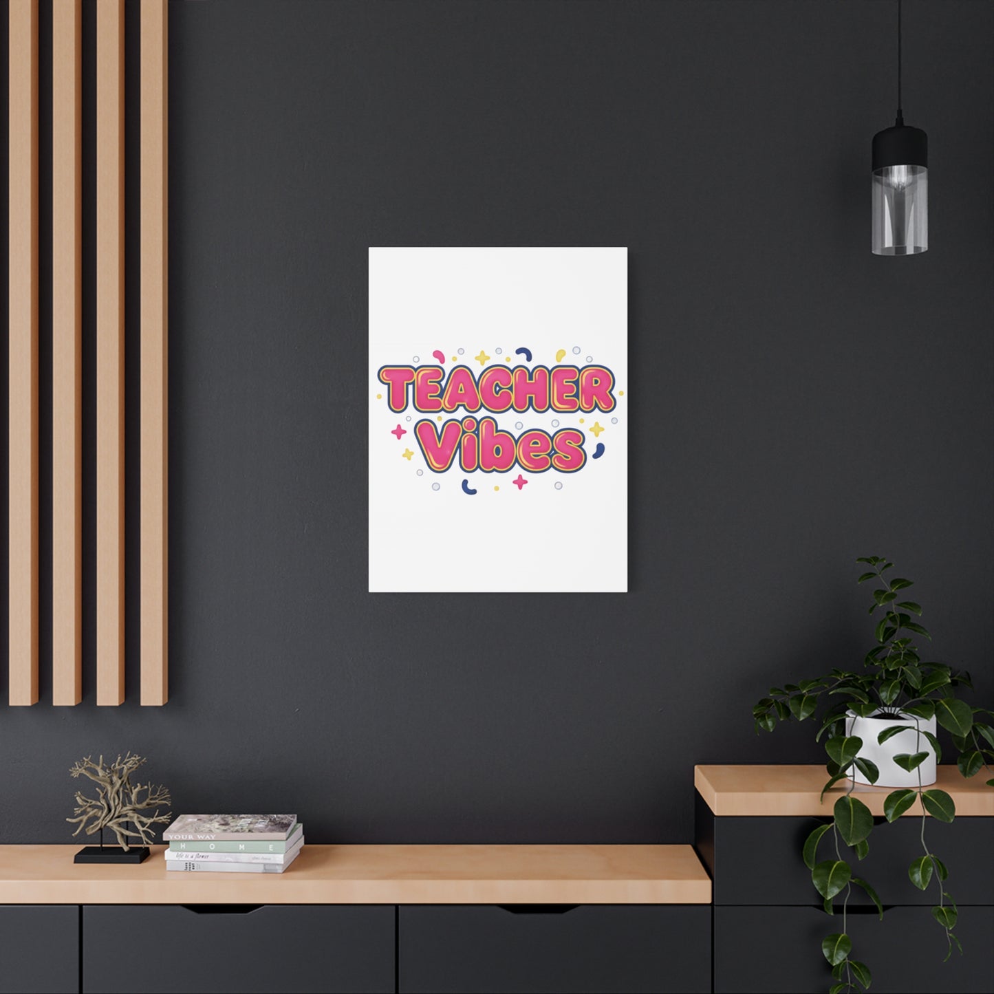 Teacher Vibes Canvas | Dopamine Decor, Neon Gradient Squishy Art
