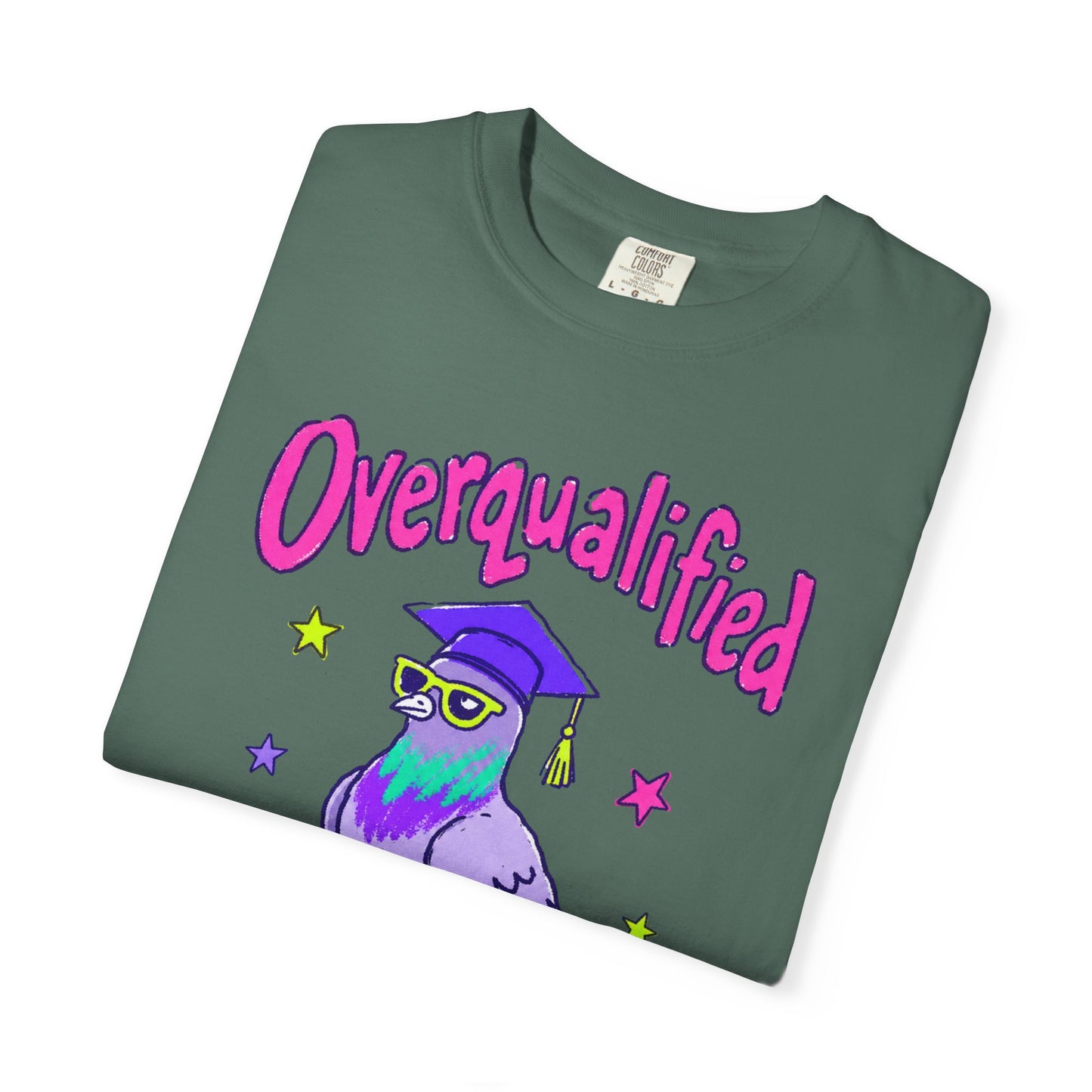 Overqualified Pigeon Graduation T-Shirt, Comfort Colors 1717