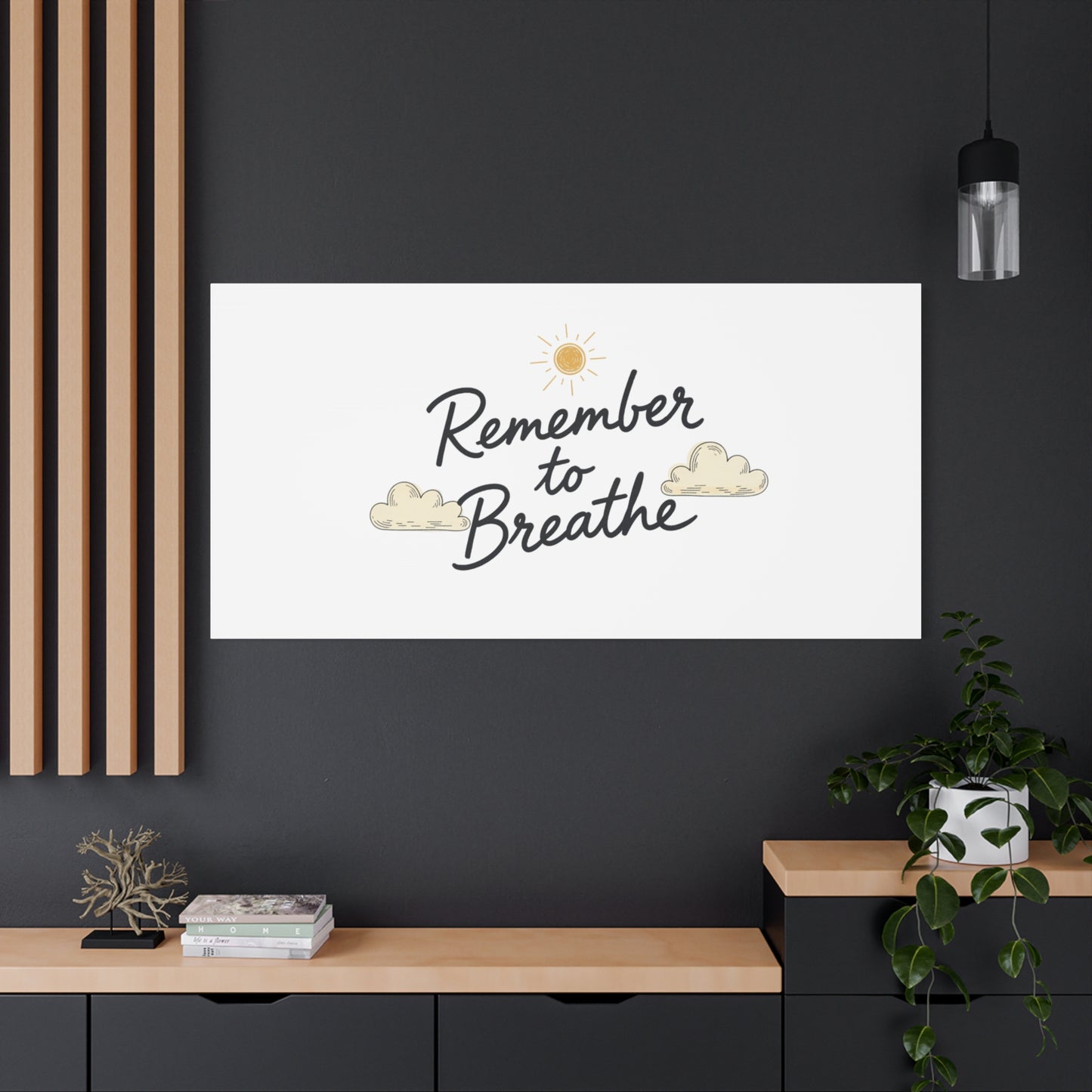 Remember to Breathe Canvas | analogue reminder, handwritten note aesthetic