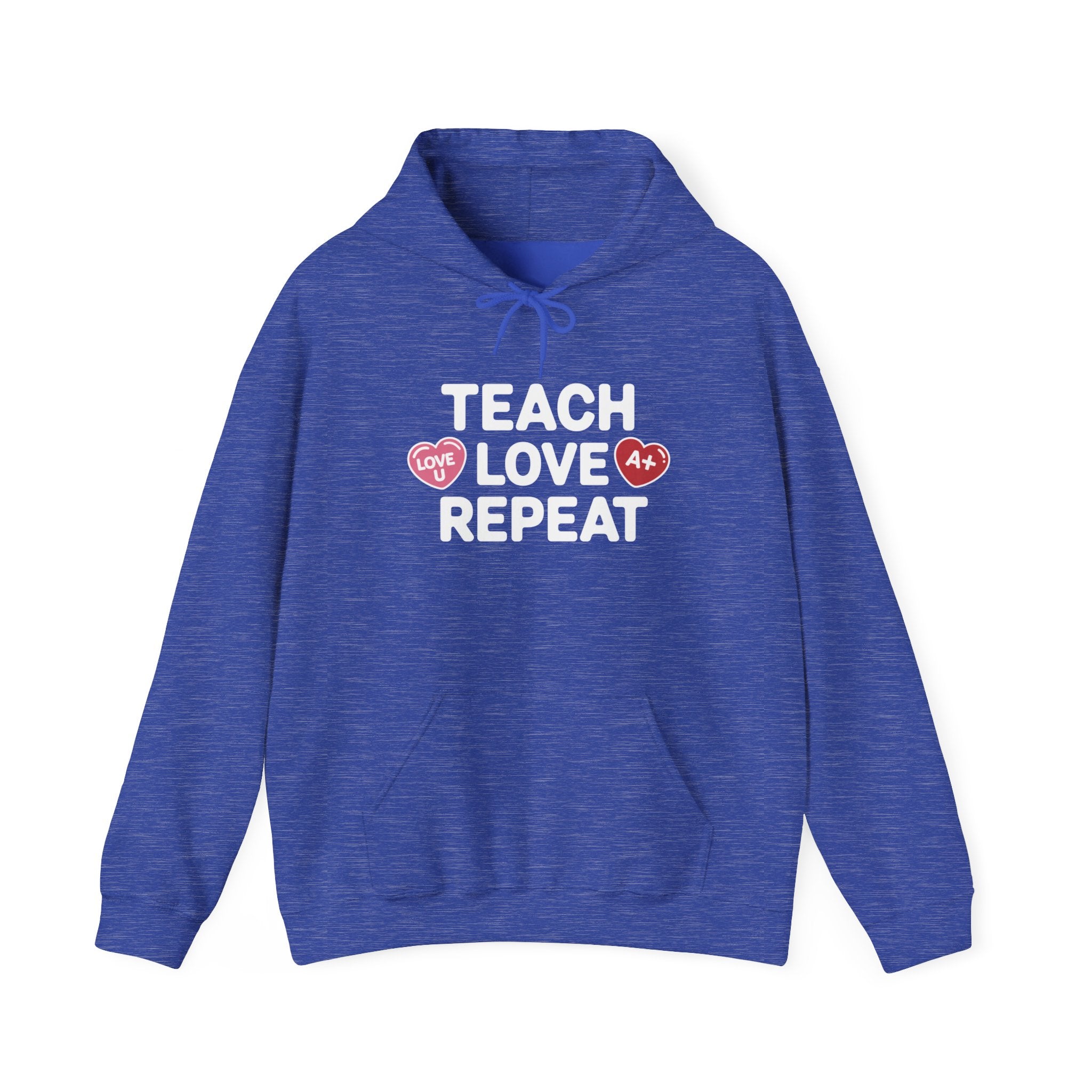Teacher Hoodie — "Teach Love Repeat" Cozy Educator Sweatshirt
