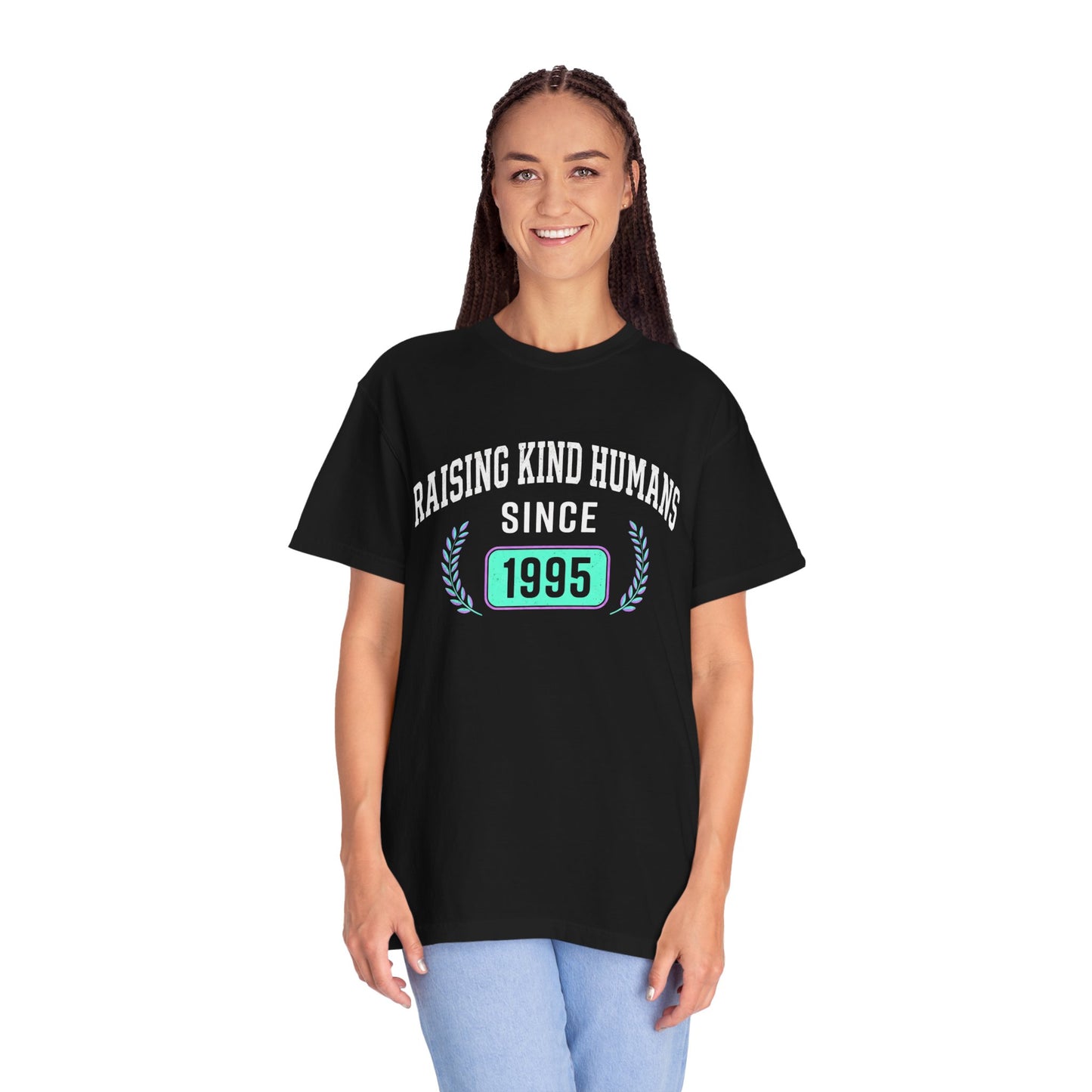 Raising Kind Humans T-Shirt — Personalized Birth Year