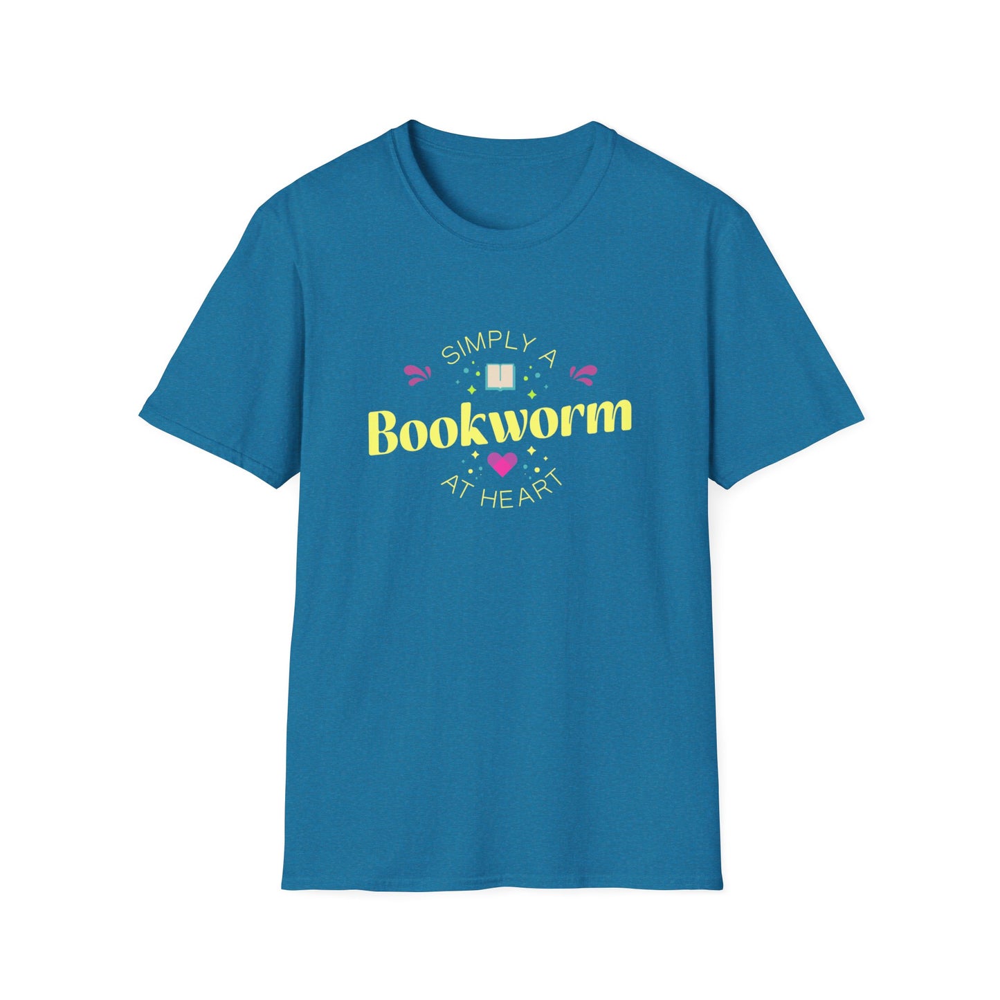 Bookworm T-Shirt — Cute Pastel Reading Tee with Book & Heart Graphic
