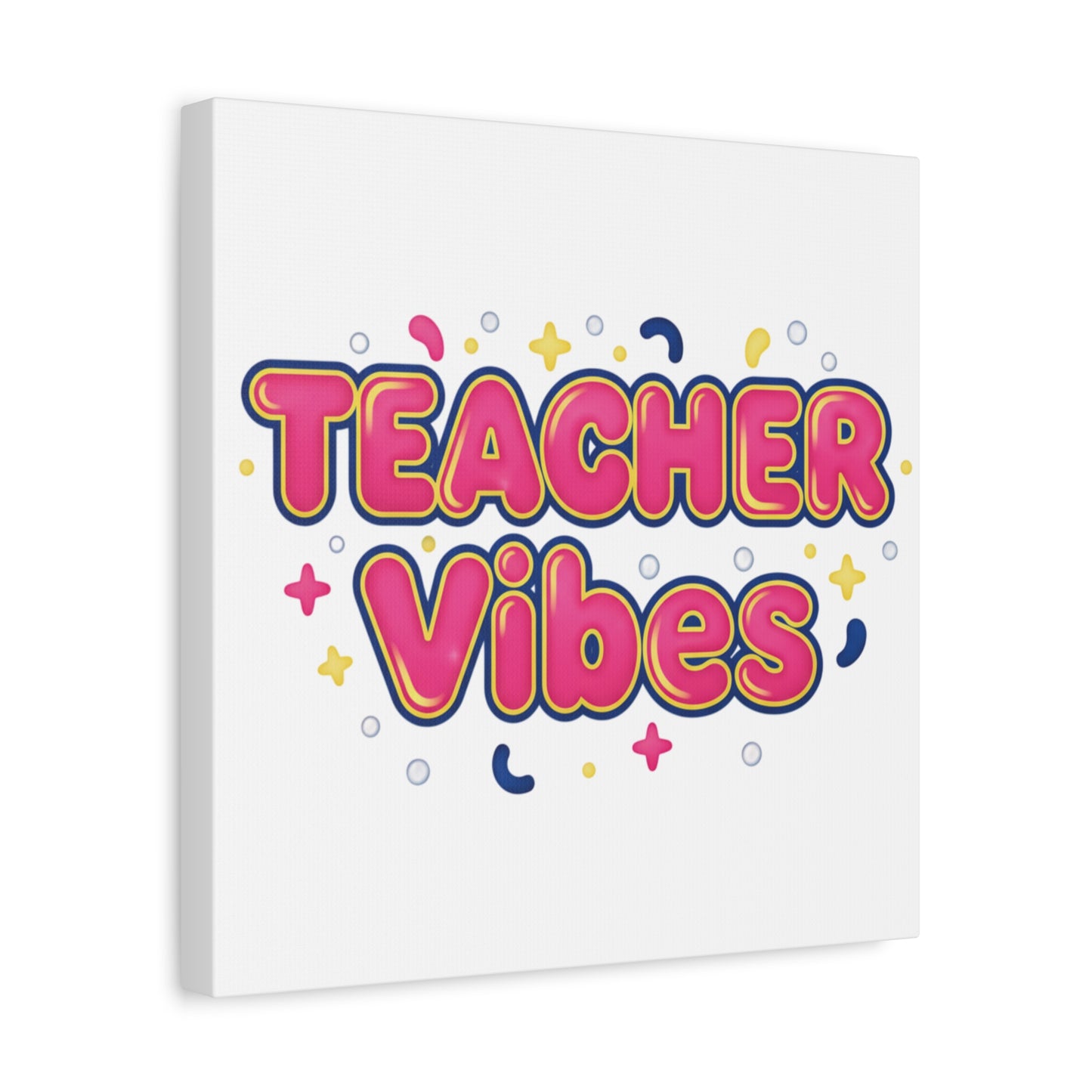 Teacher Vibes Canvas | Dopamine Decor, Neon Gradient Squishy Art