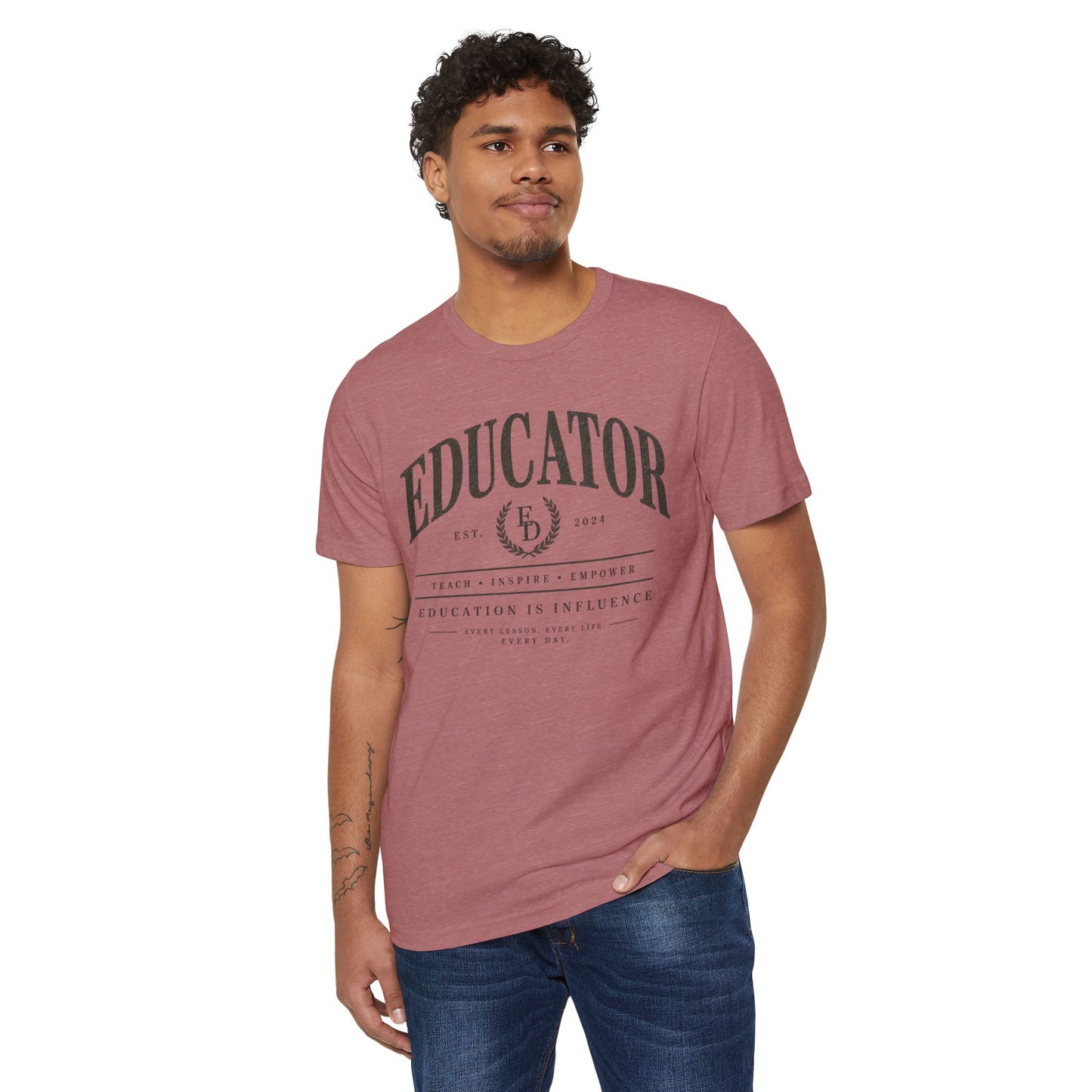 Educator Vintage Tee — Teacher Appreciation Organic Recycled T-Shirt