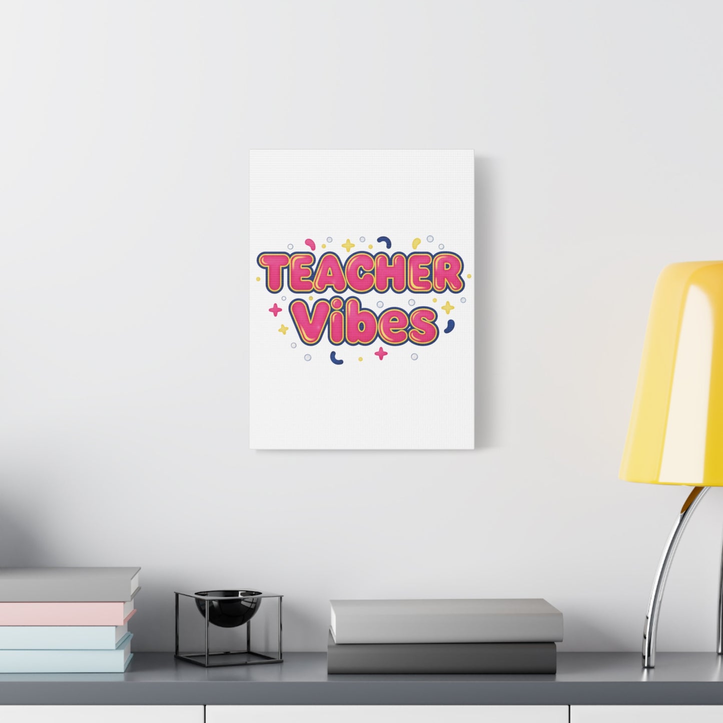 Teacher Vibes Canvas | Dopamine Decor, Neon Gradient Squishy Art