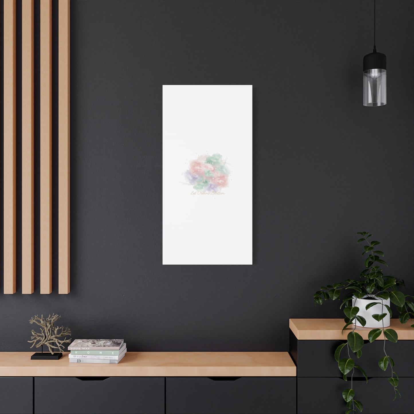 Dreamy Pastel Blossom Canvas | Matte Stretched Wall Art, pastel winter design