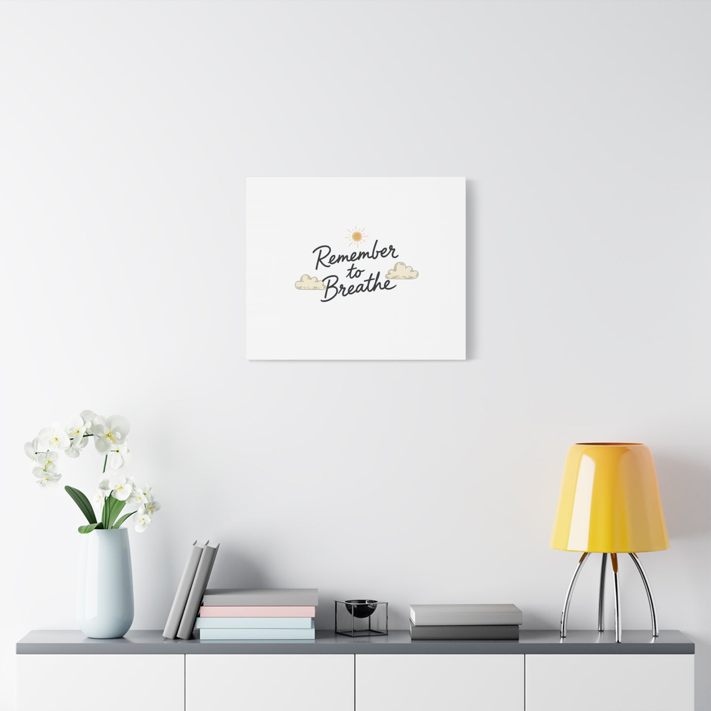 Remember to Breathe Canvas | analogue reminder, handwritten note aesthetic