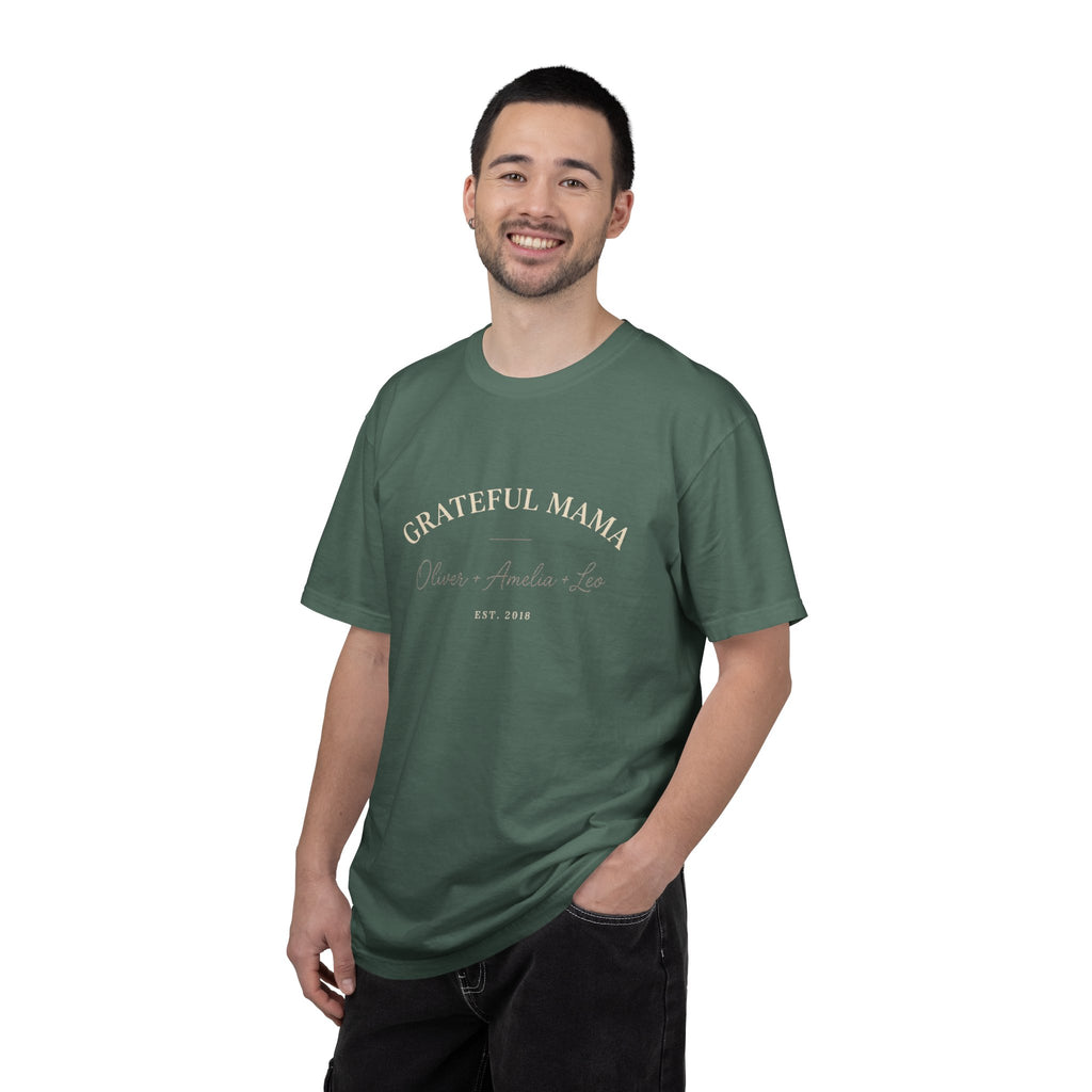 Grateful Mama T-Shirt – Personalized Family Names & Year