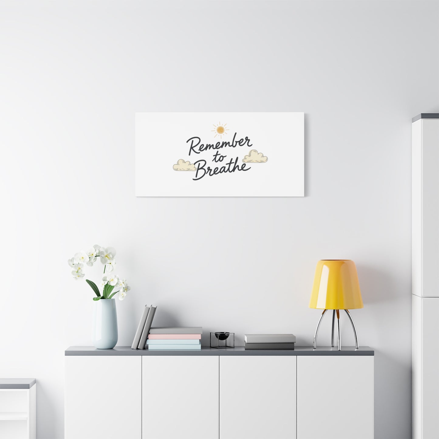 Remember to Breathe Canvas | analogue reminder, handwritten note aesthetic