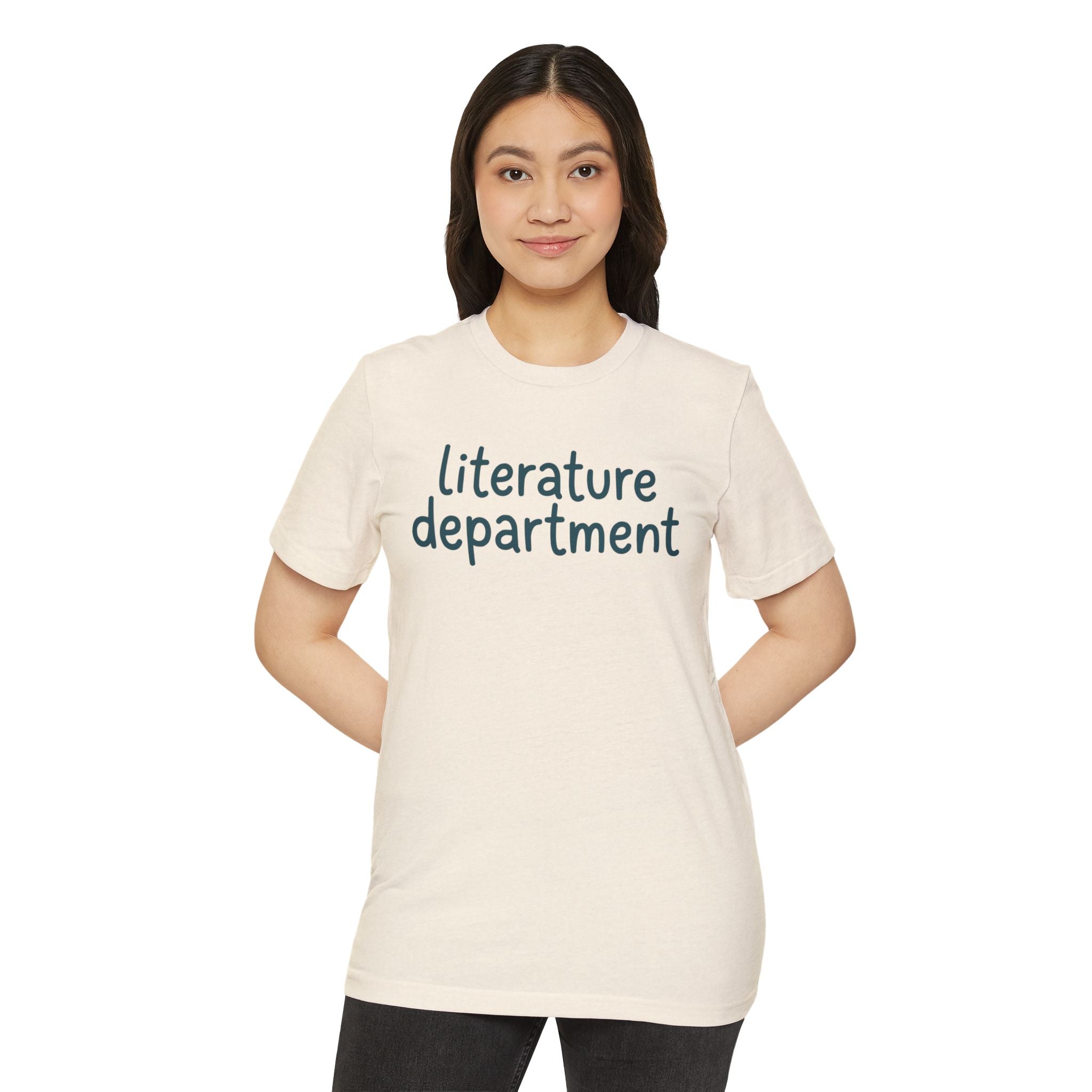 Literature Department Organic T-Shirt — Minimalist Book Lover Tee
