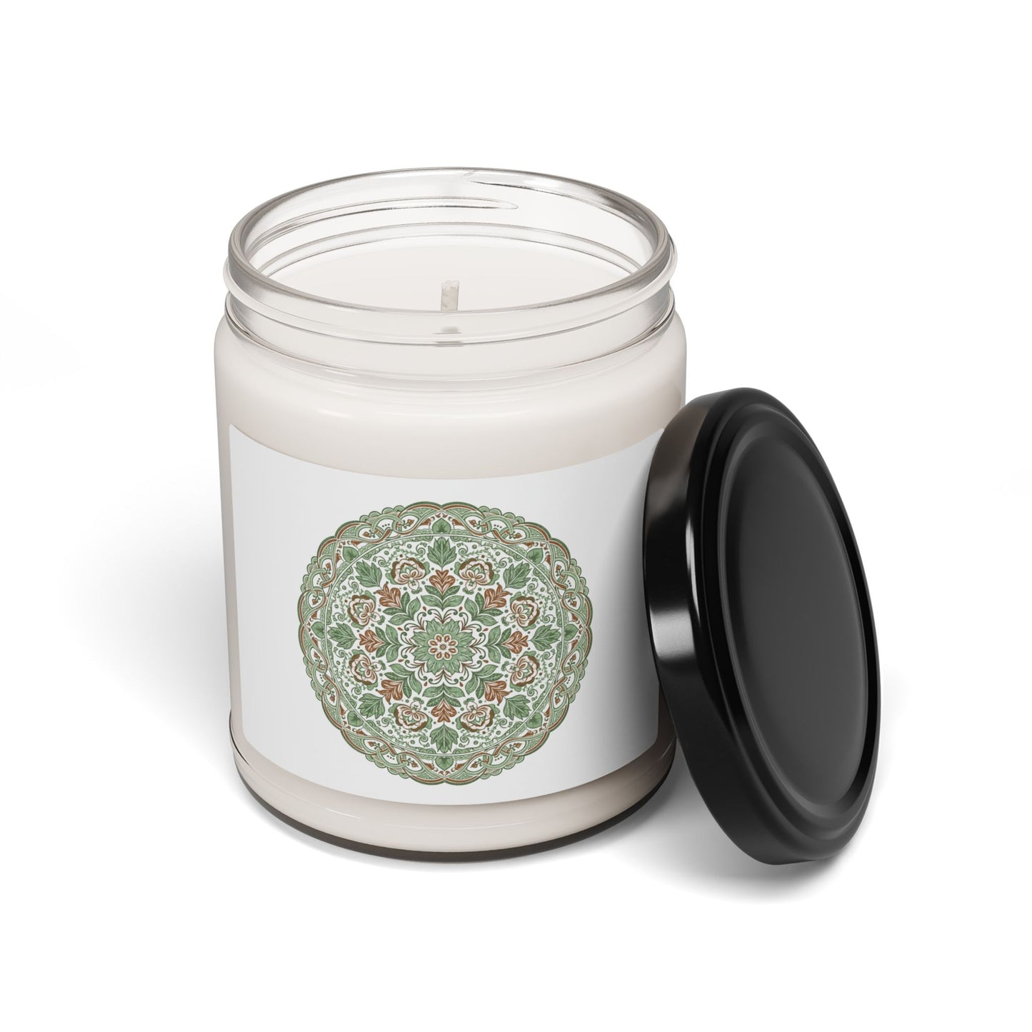 Teacher Gift Soy Candle | Classroom Calm Botanical Mandala Candle | Relaxing Home Decor for Educators | Thoughtful Teacher Appreciation Gift