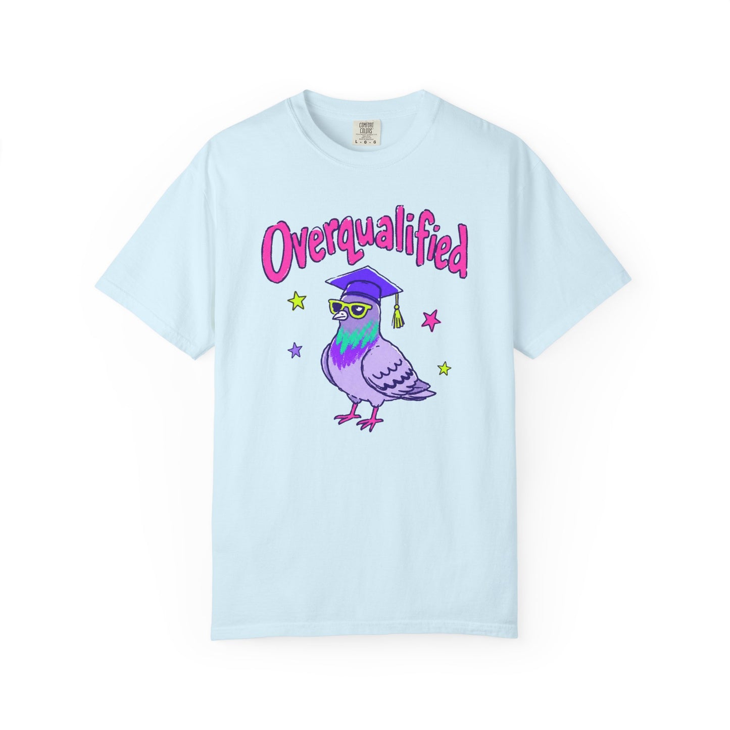 Overqualified Pigeon Graduation T-Shirt, Comfort Colors 1717