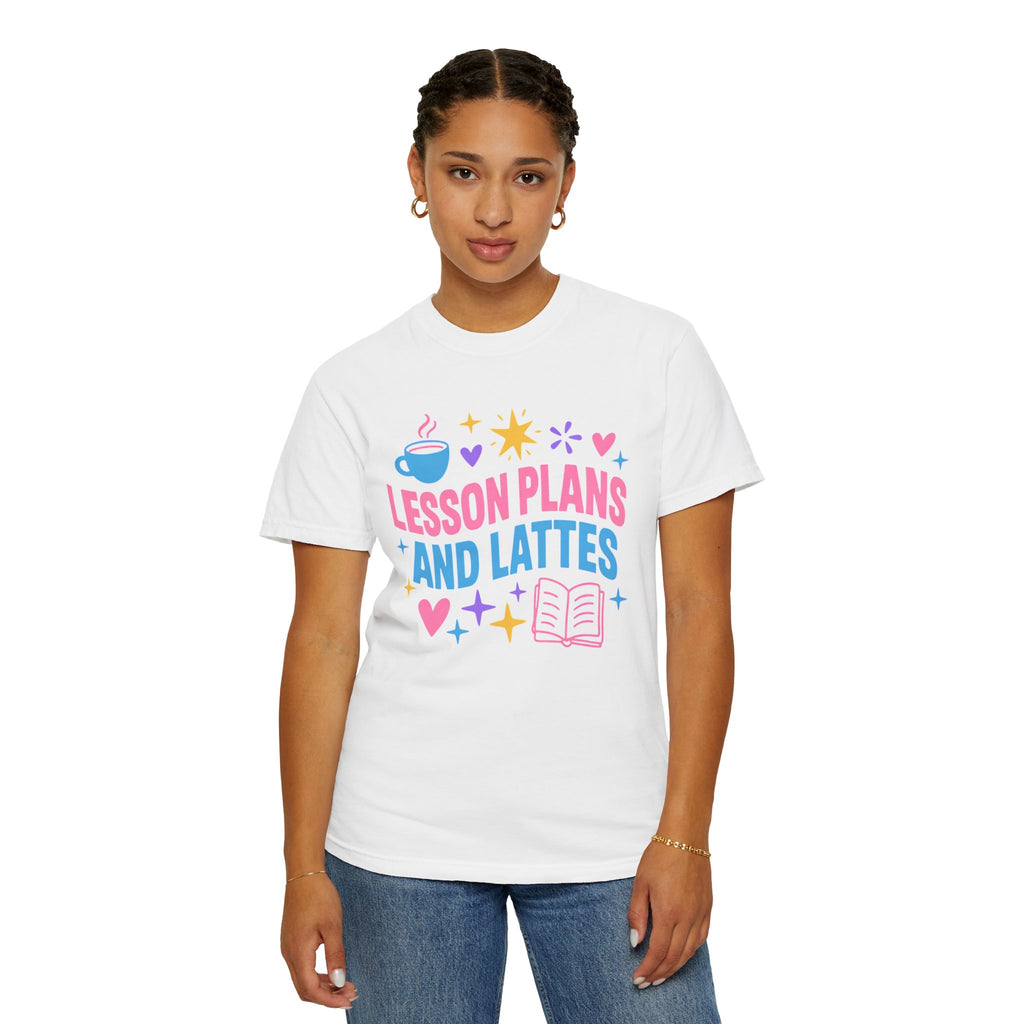 Lesson Plans and Lattes Teacher T-Shirt