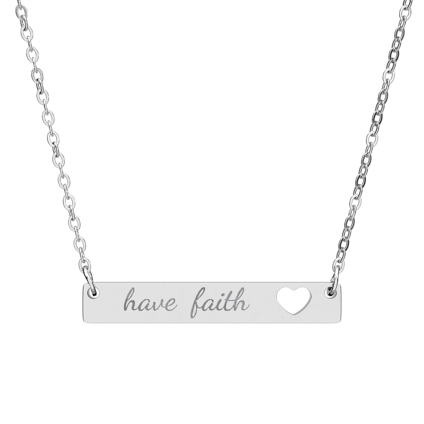 Have Faith Bar Necklace