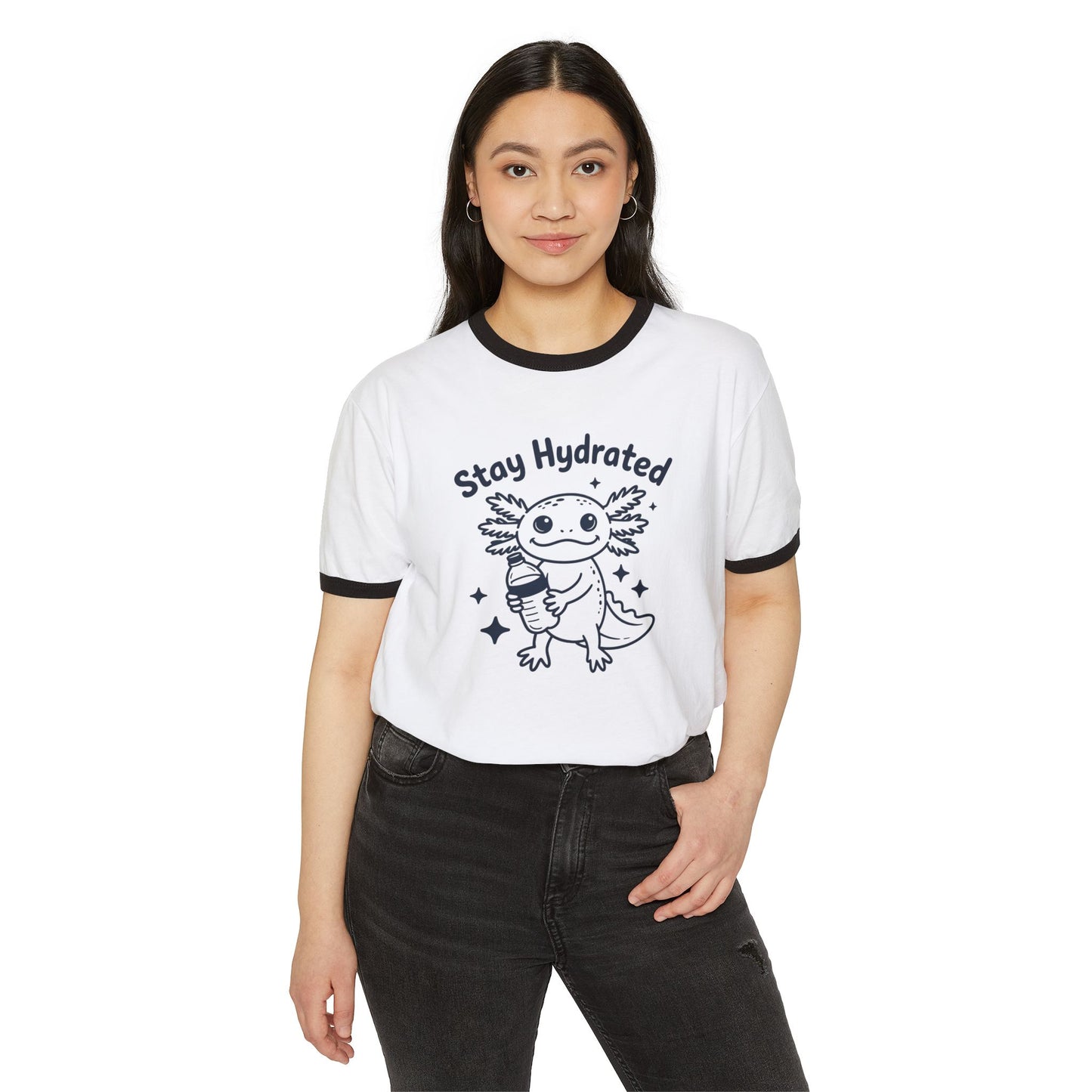 Axolotl 'Stay Hydrated' Ringer Tee