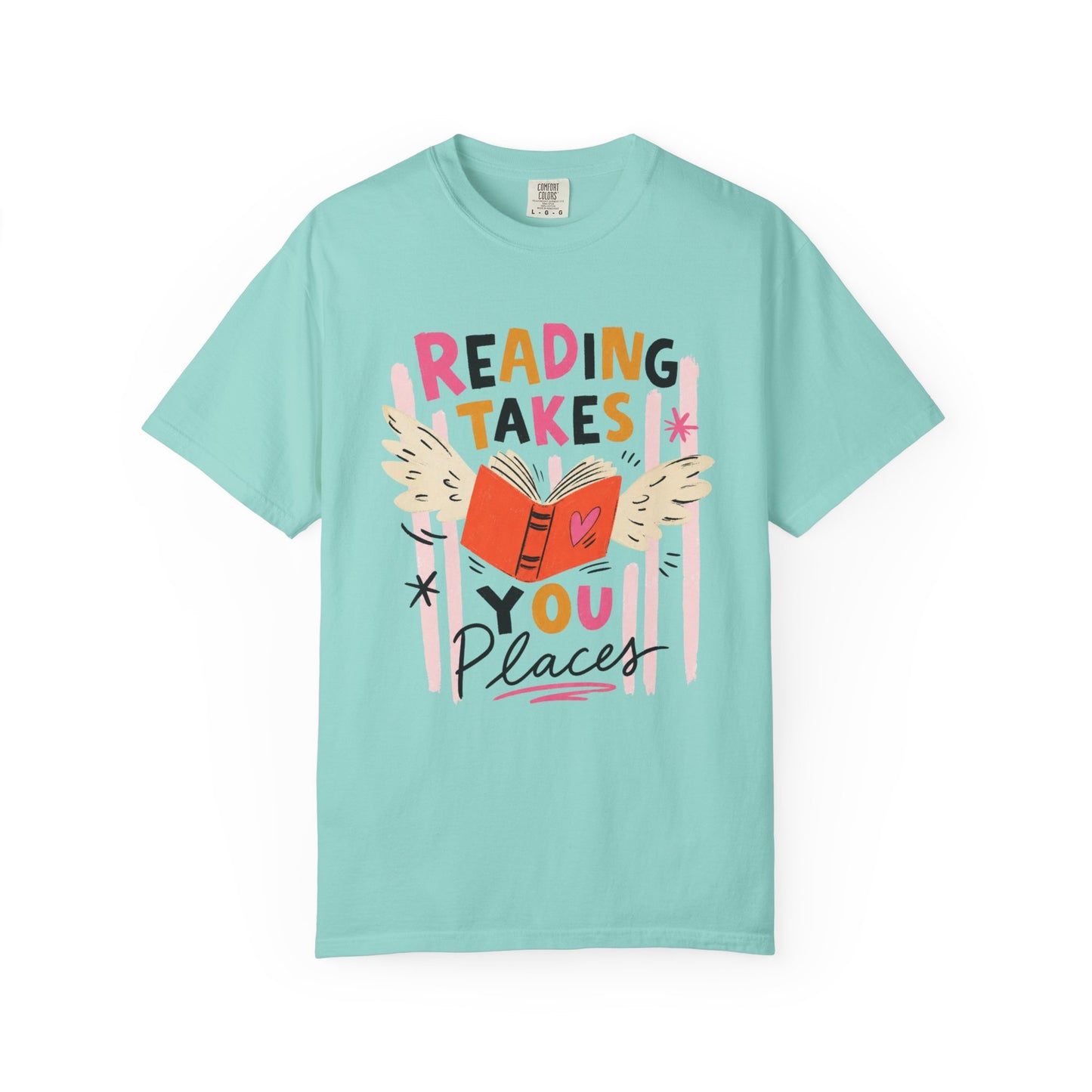 Reading Takes You Places T-Shirt, Comfort Colors 1717
