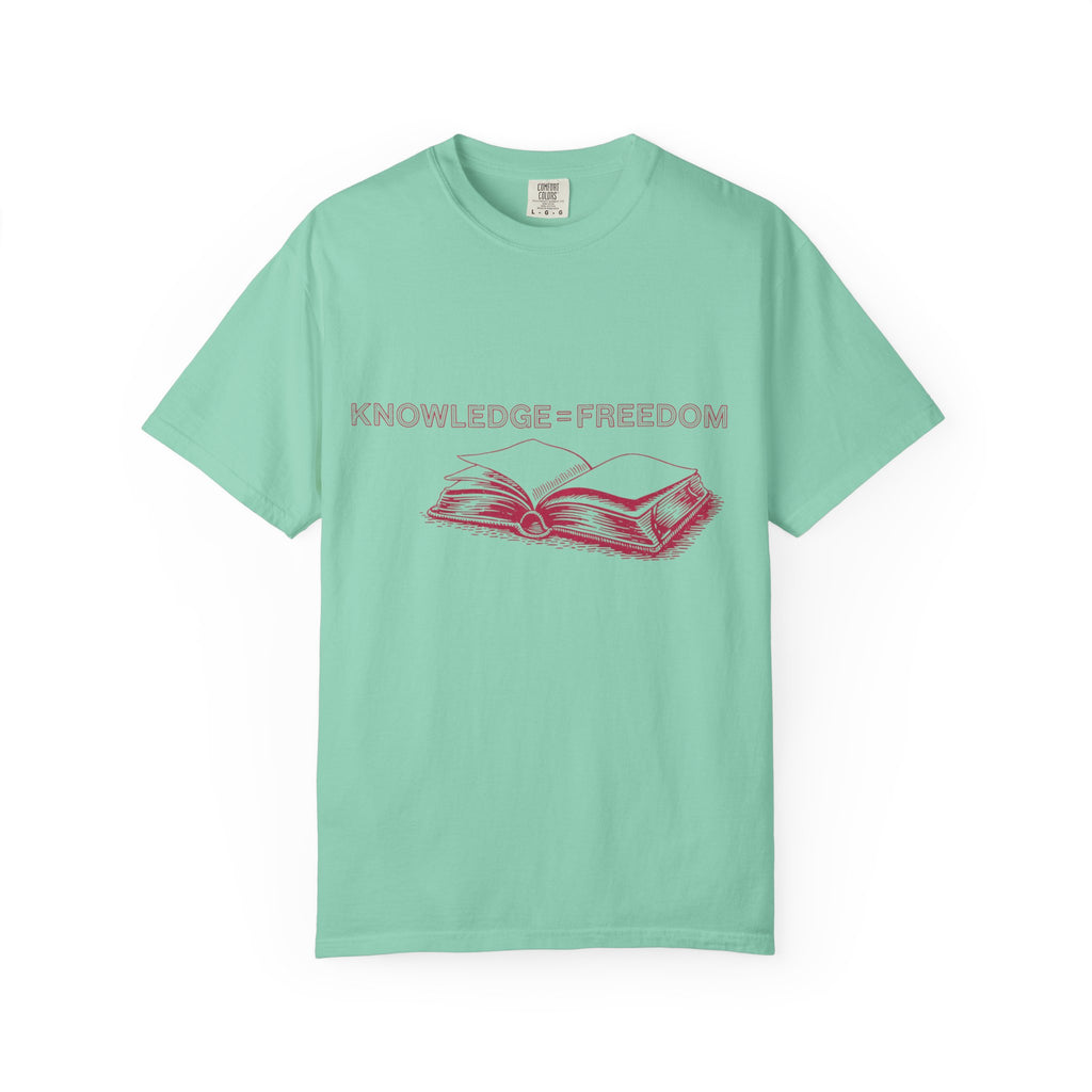 Knowledge = Freedom Shirt | Teacher Book Graphic Tee | Comfort Colors® Butter