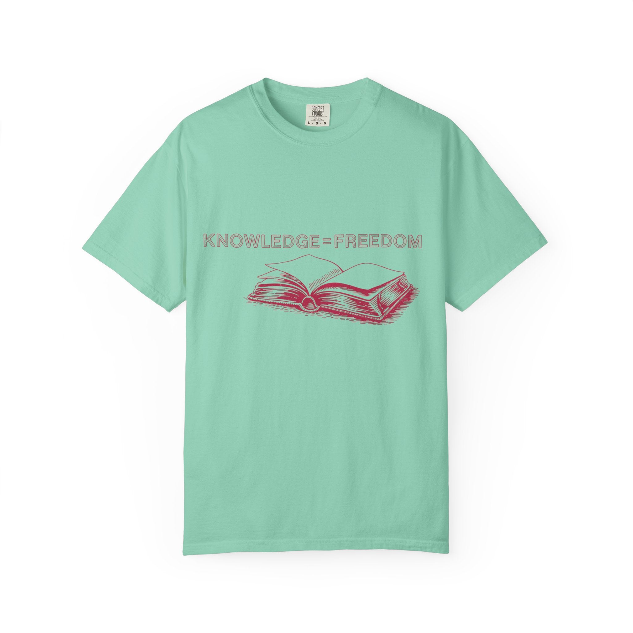 Knowledge = Freedom Shirt | Teacher Book Graphic Tee | Comfort Colors® Butter