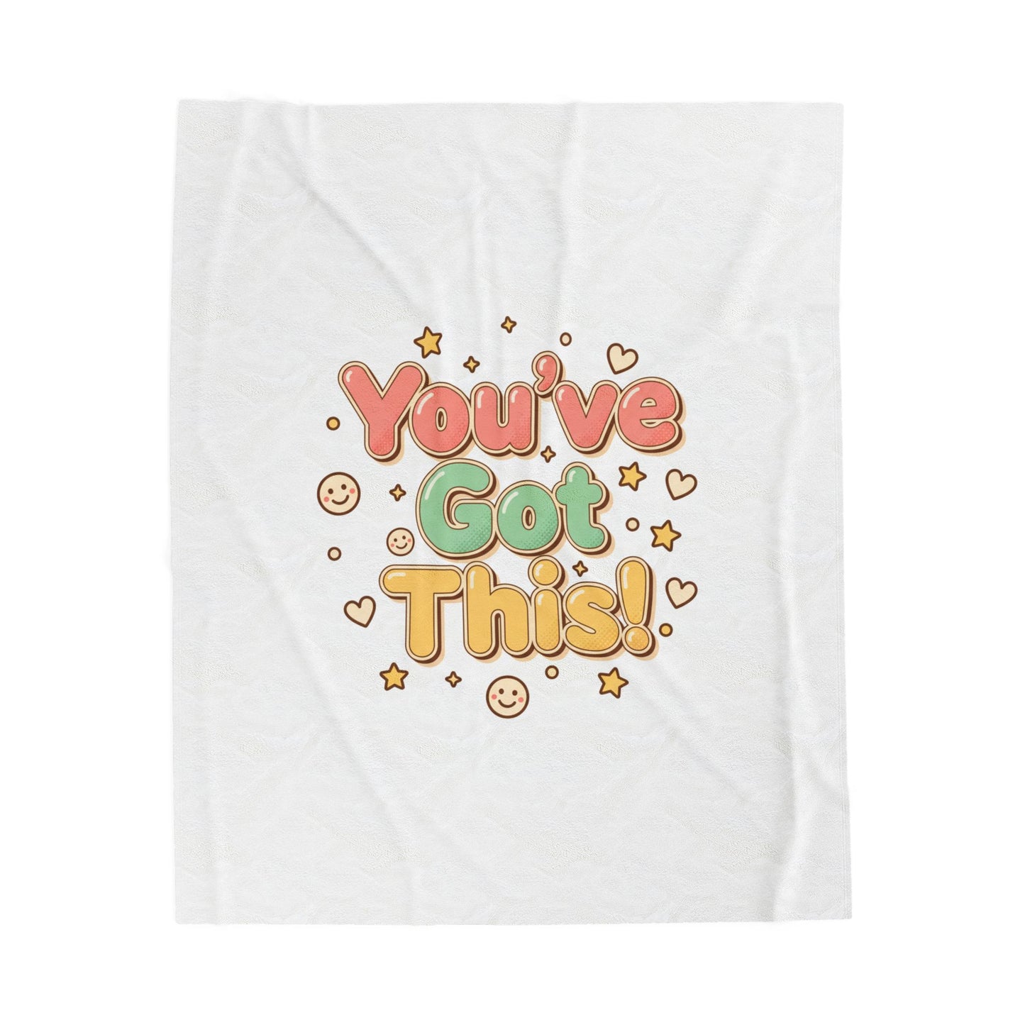 You’ve Got This! Plush Blanket | Playful Conversational Graphics, Cute Affirmation Throw
