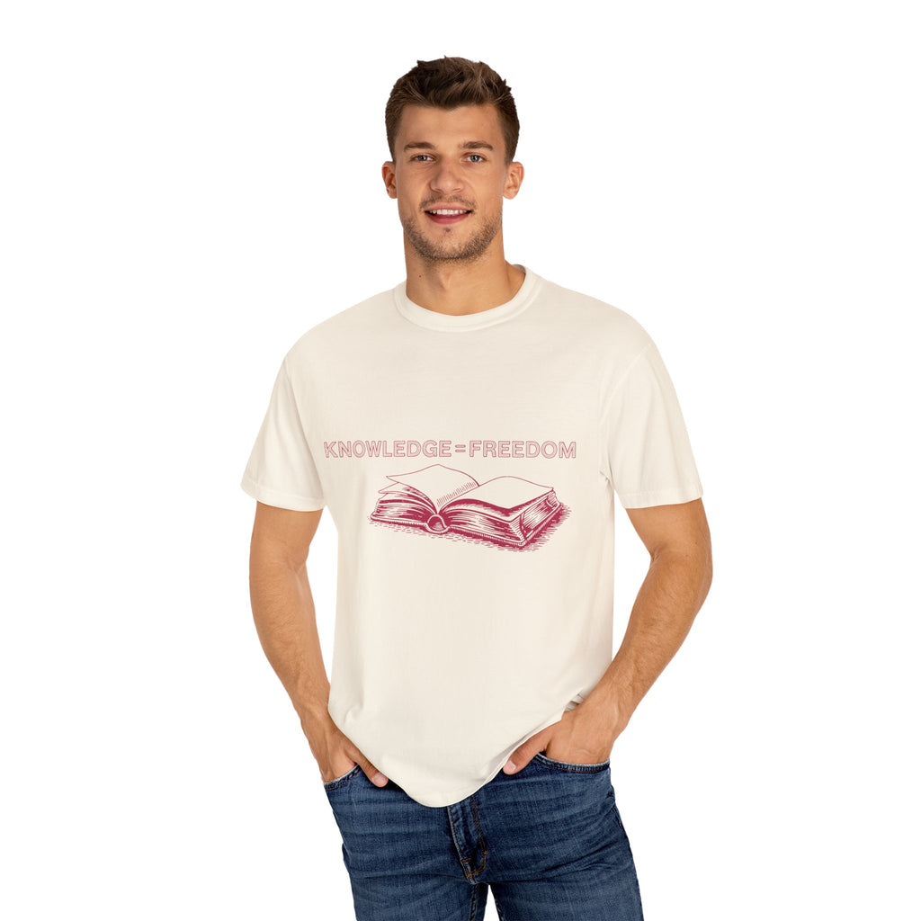 Knowledge = Freedom Shirt | Teacher Book Graphic Tee | Comfort Colors® Butter