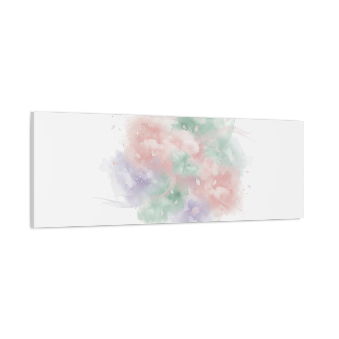 Dreamy Pastel Blossom Canvas | Matte Stretched Wall Art, pastel winter design