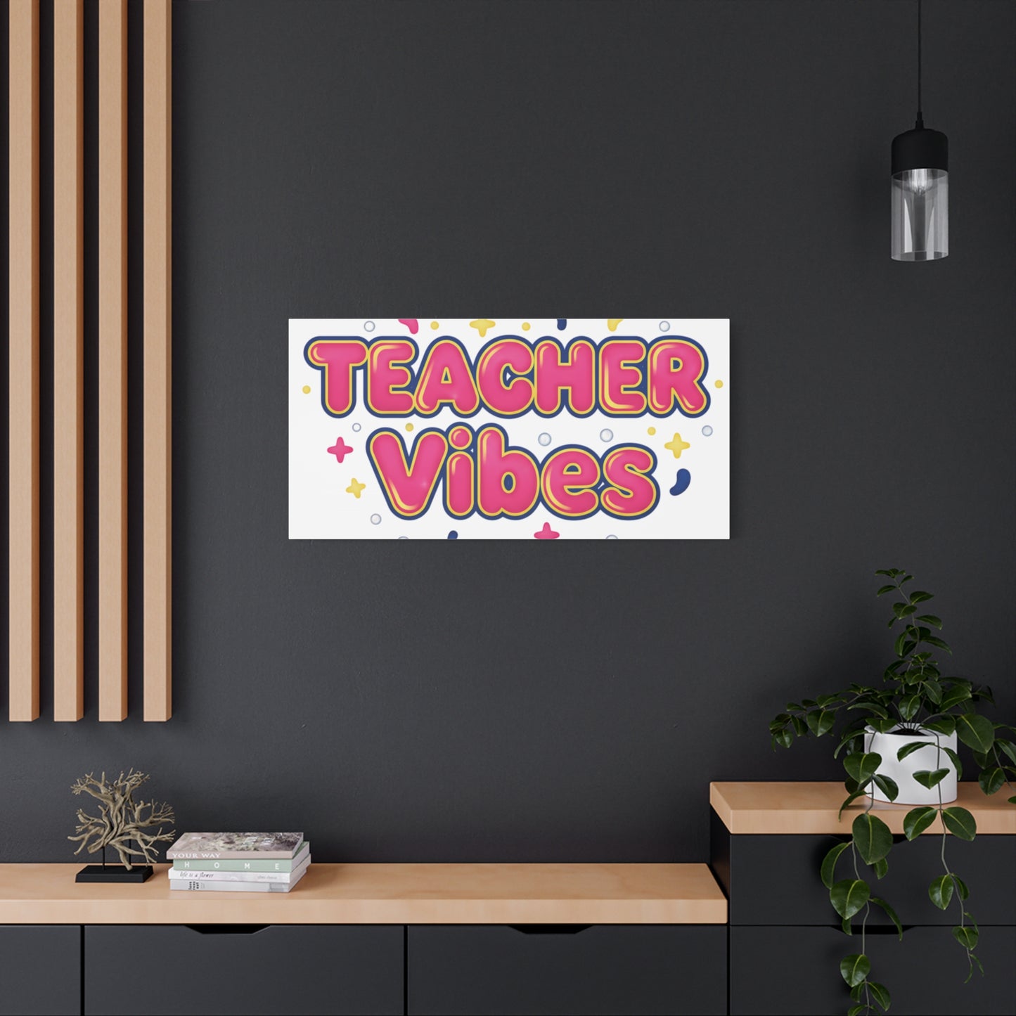Teacher Vibes Canvas | Dopamine Decor, Neon Gradient Squishy Art