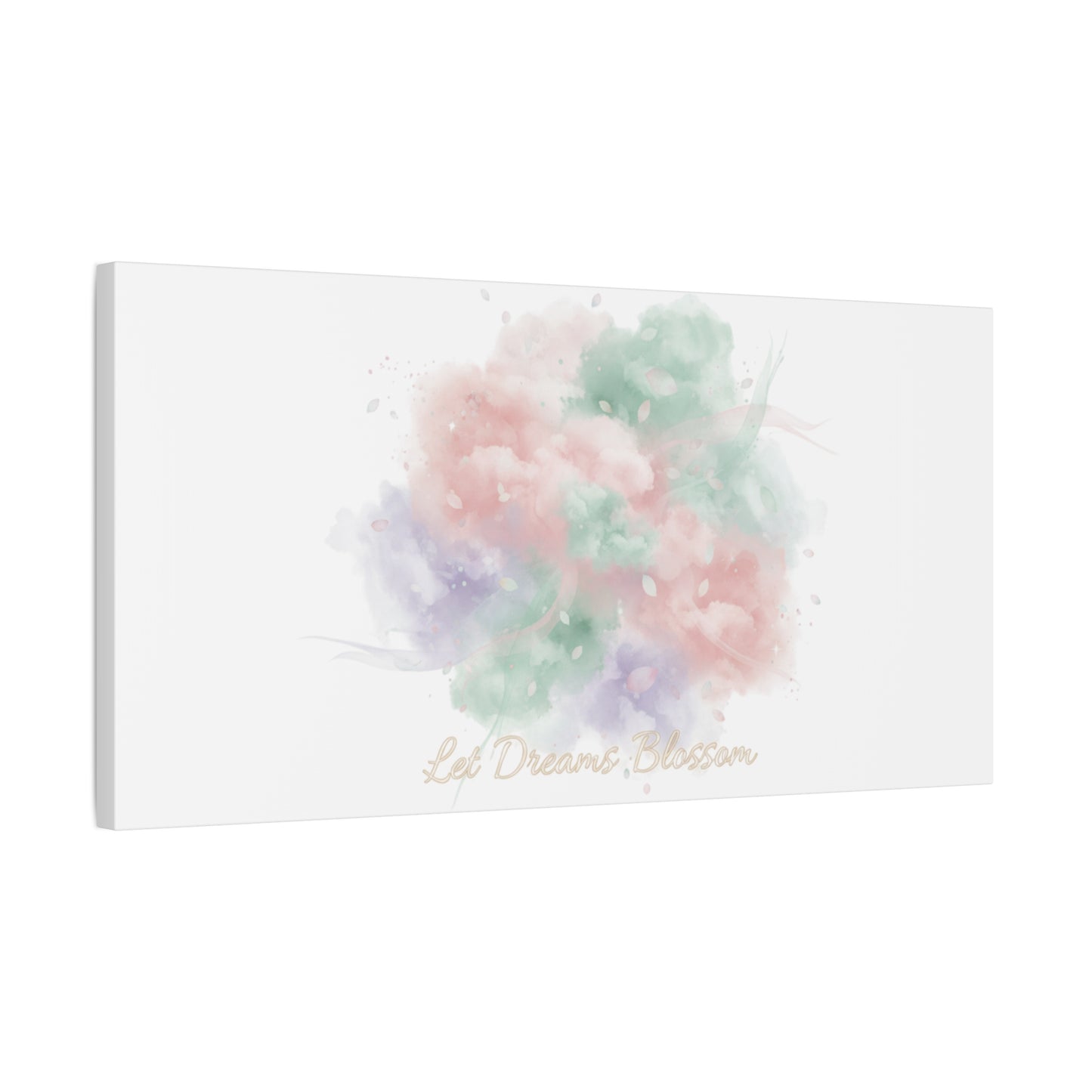 Dreamy Pastel Blossom Canvas | Matte Stretched Wall Art, pastel winter design