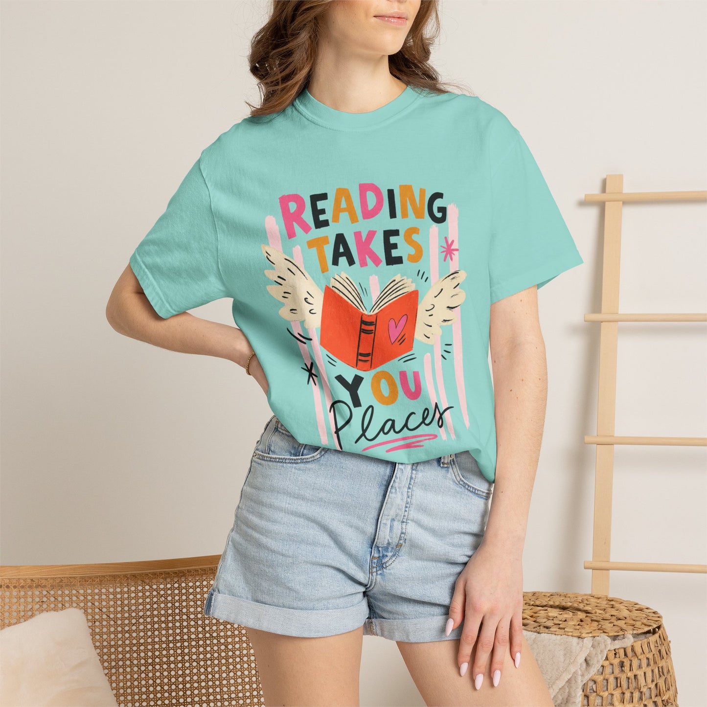 Reading Takes You Places T-Shirt, Comfort Colors 1717
