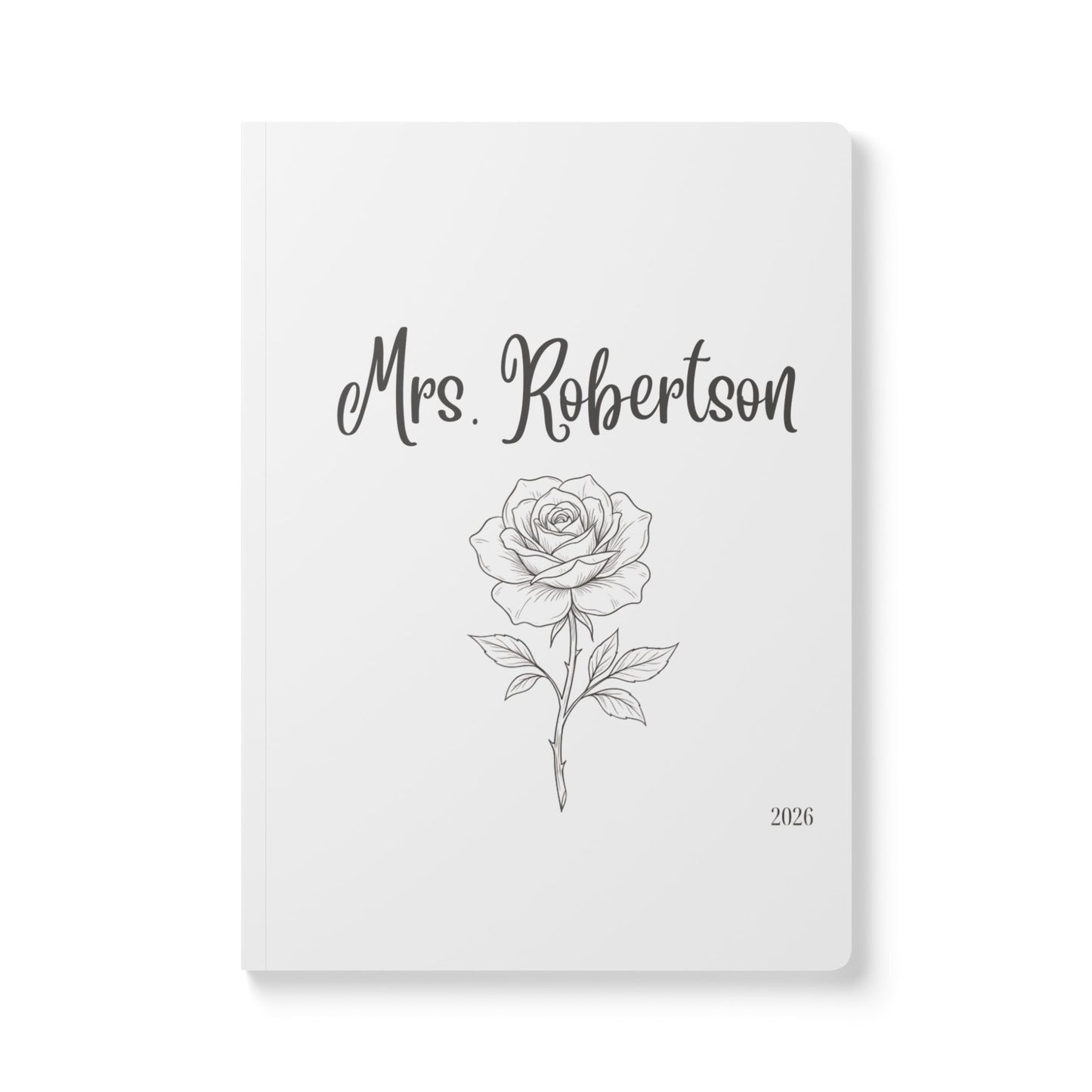 Personalized Name Floral Softcover Journal