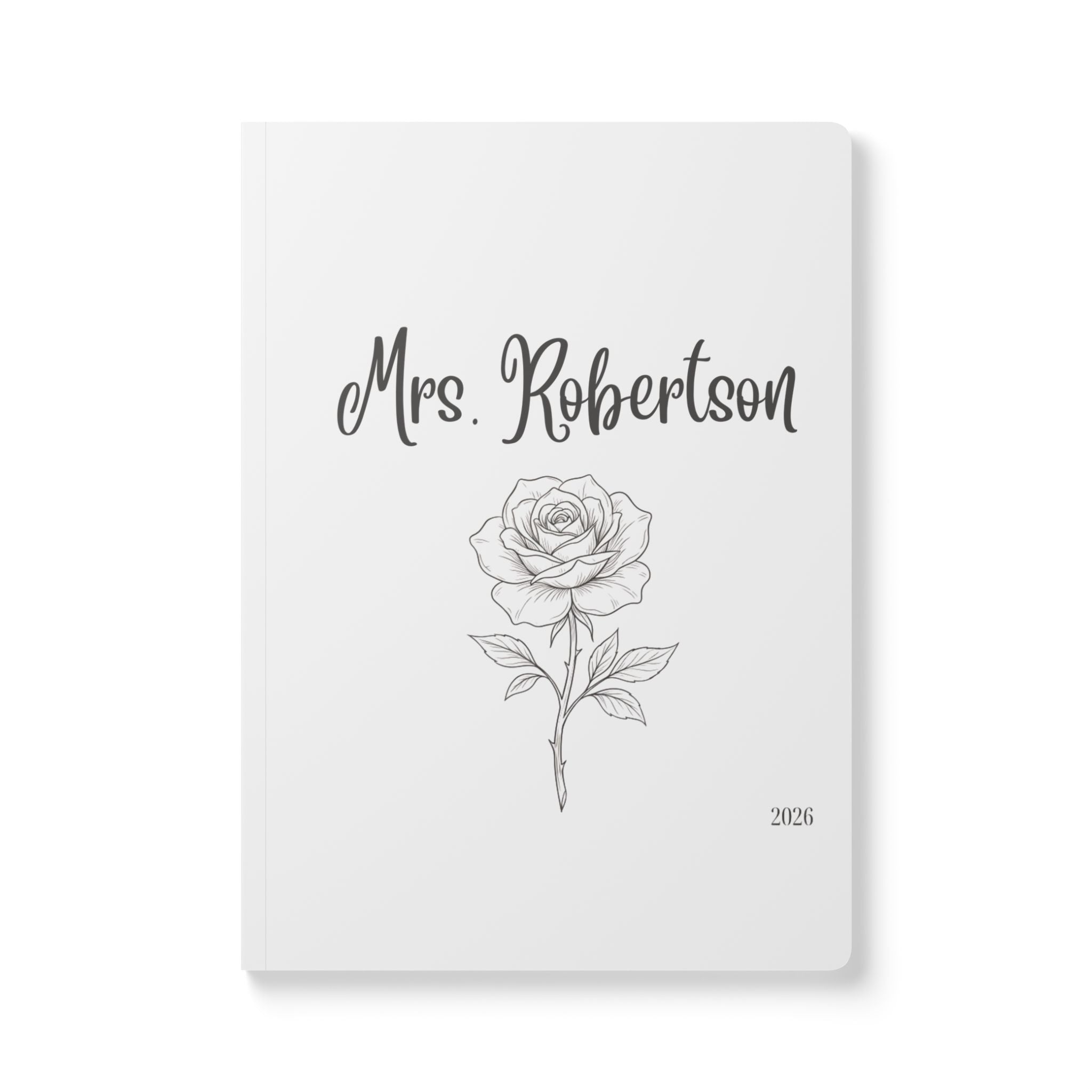 Personalized Name Floral Softcover Journal