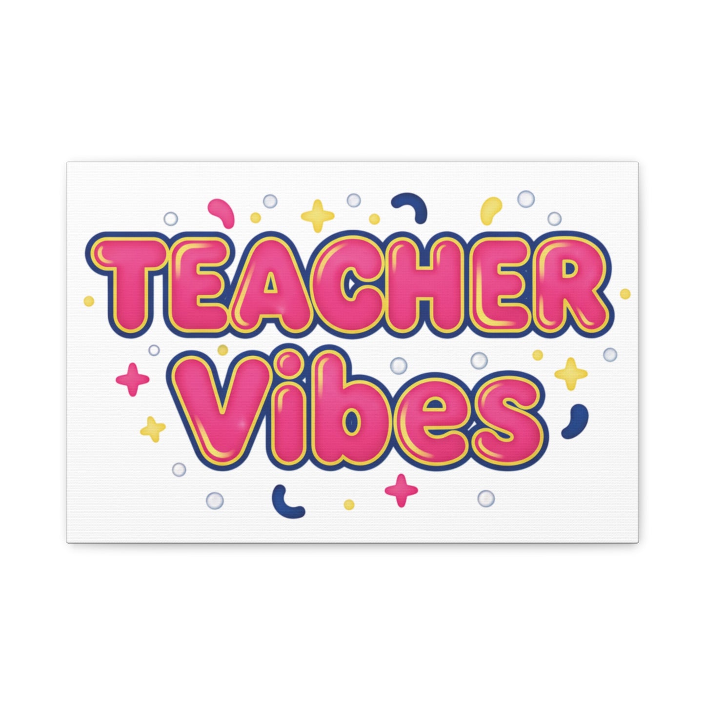 Teacher Vibes Canvas | Dopamine Decor, Neon Gradient Squishy Art