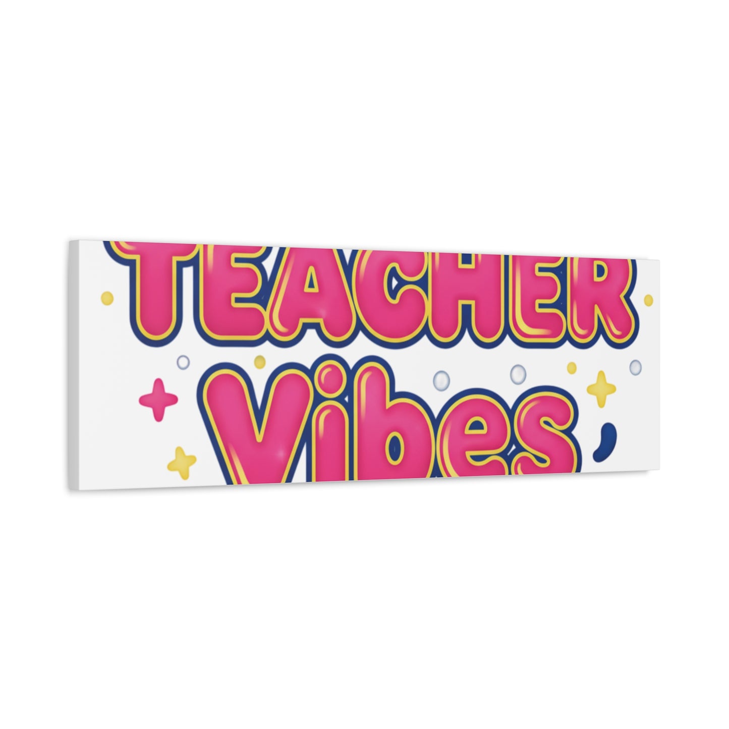 Teacher Vibes Canvas | Dopamine Decor, Neon Gradient Squishy Art