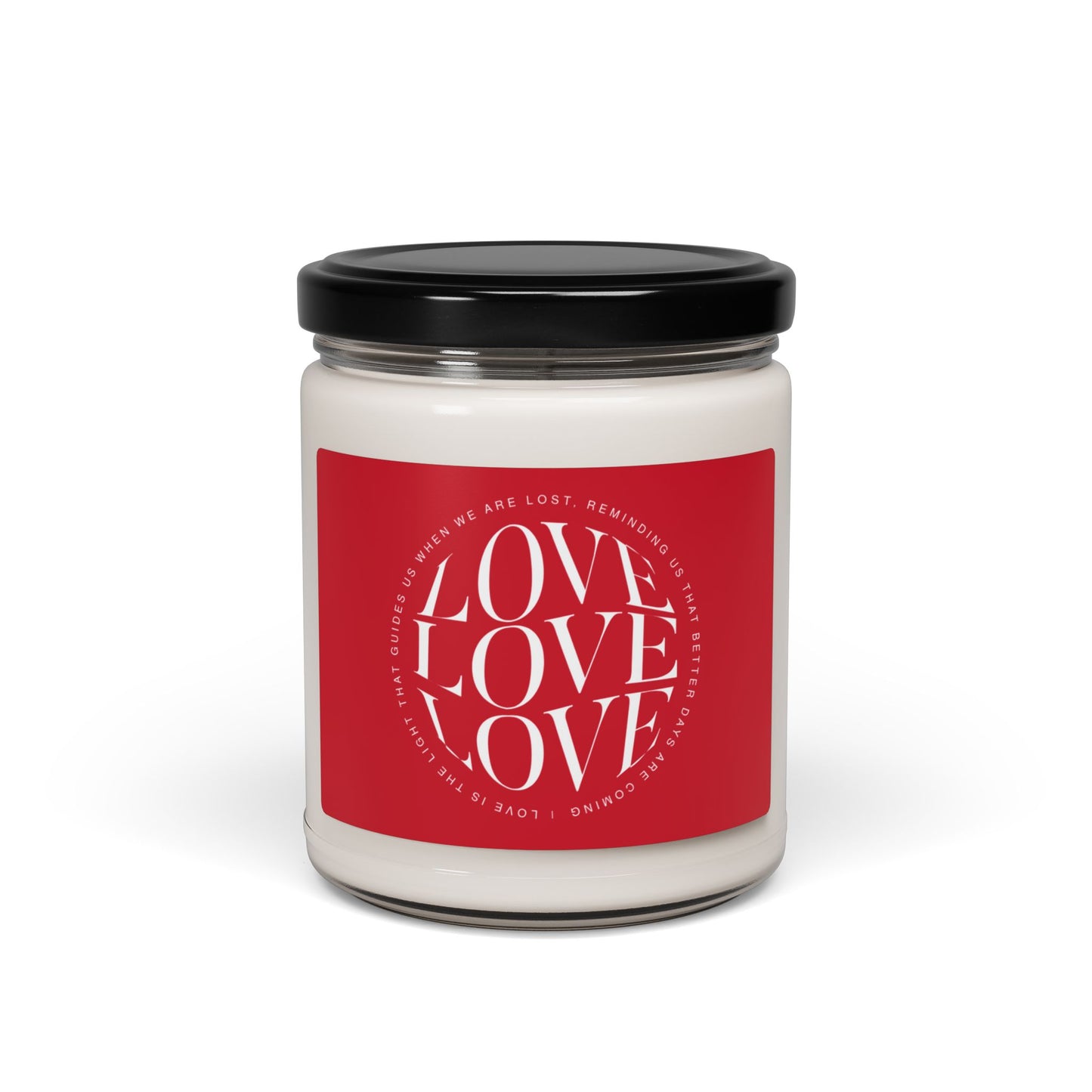 Love Soy Candle 9oz — Romantic Scented Jar Candle (LOVE Design)