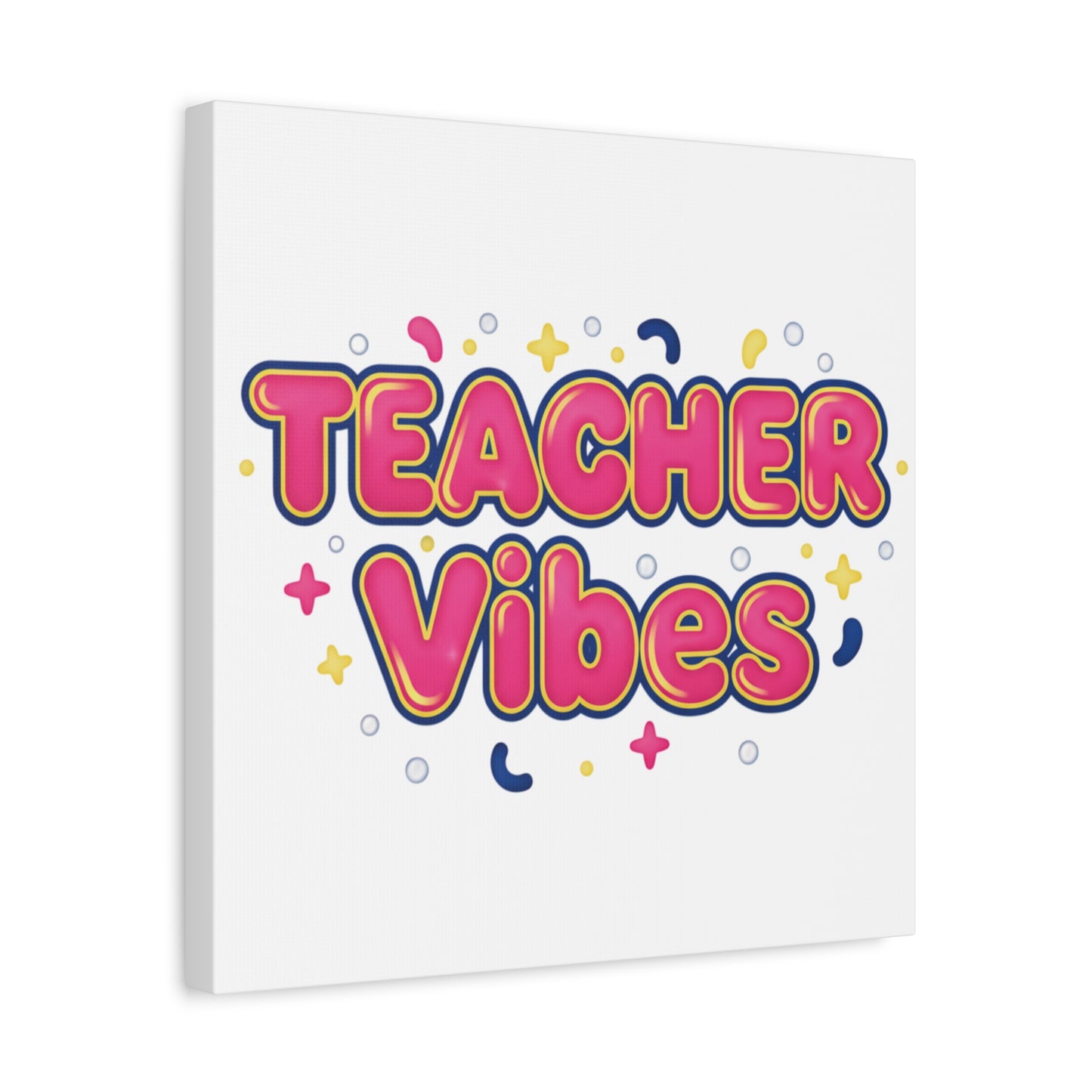 Teacher Vibes Canvas | Dopamine Decor, Neon Gradient Squishy Art