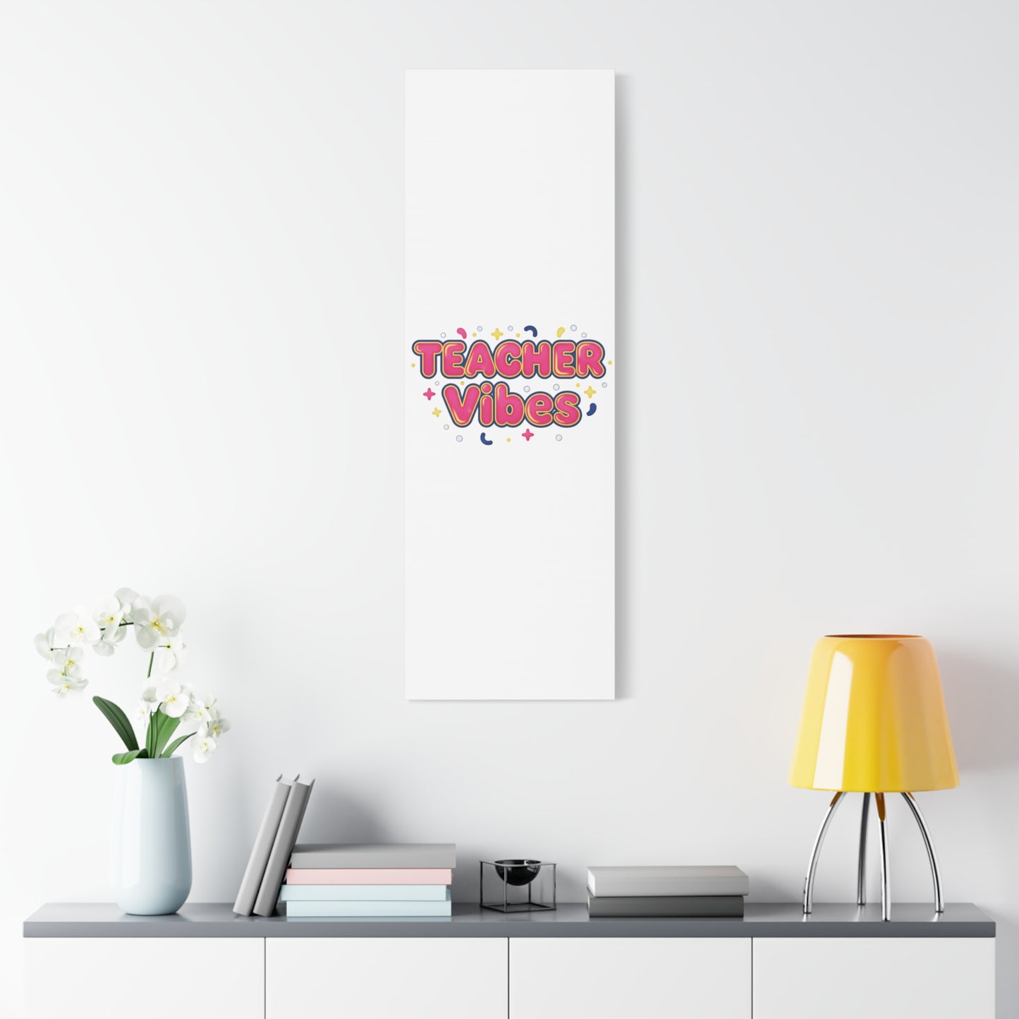 Teacher Vibes Canvas | Dopamine Decor, Neon Gradient Squishy Art