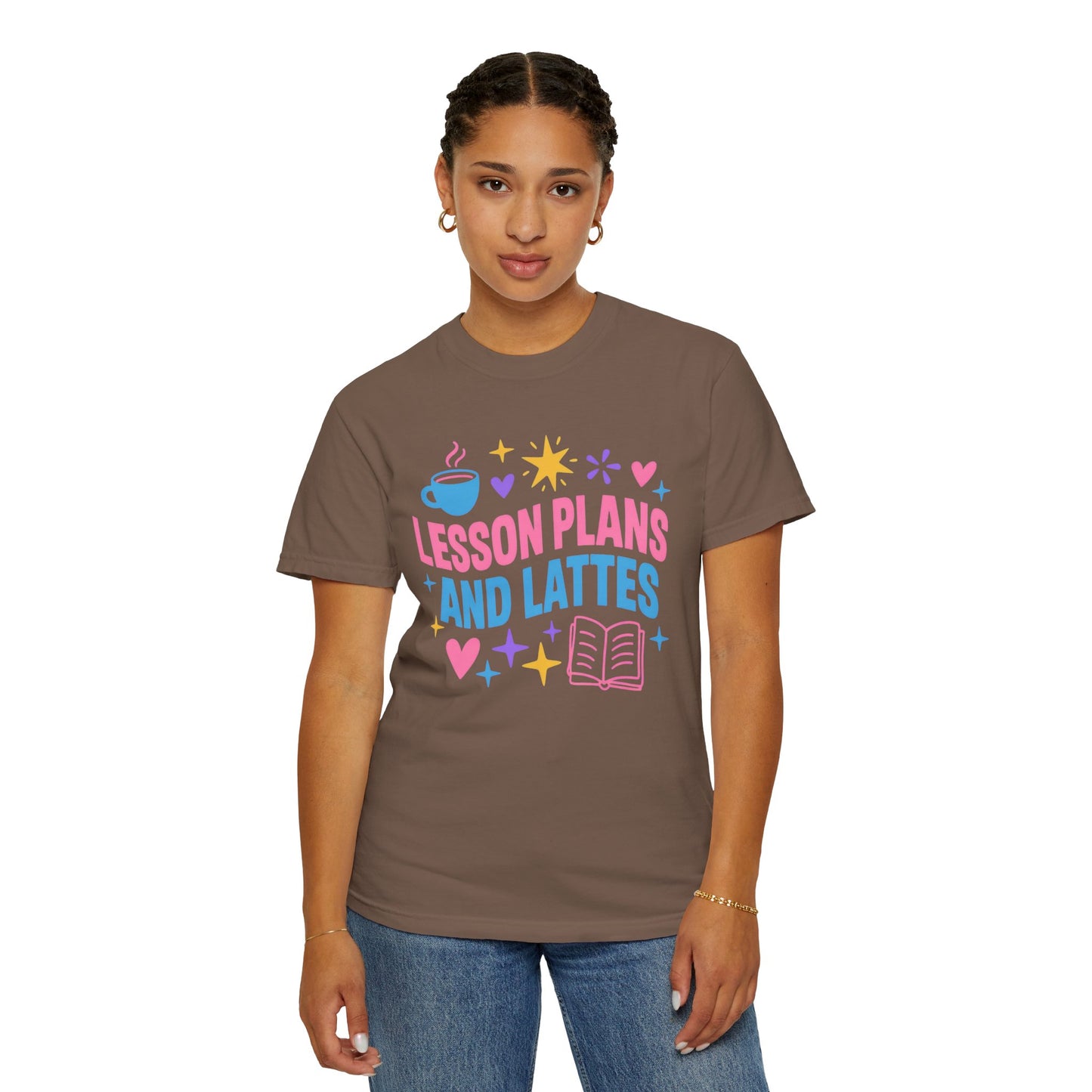 Lesson Plans and Lattes Teacher T-Shirt
