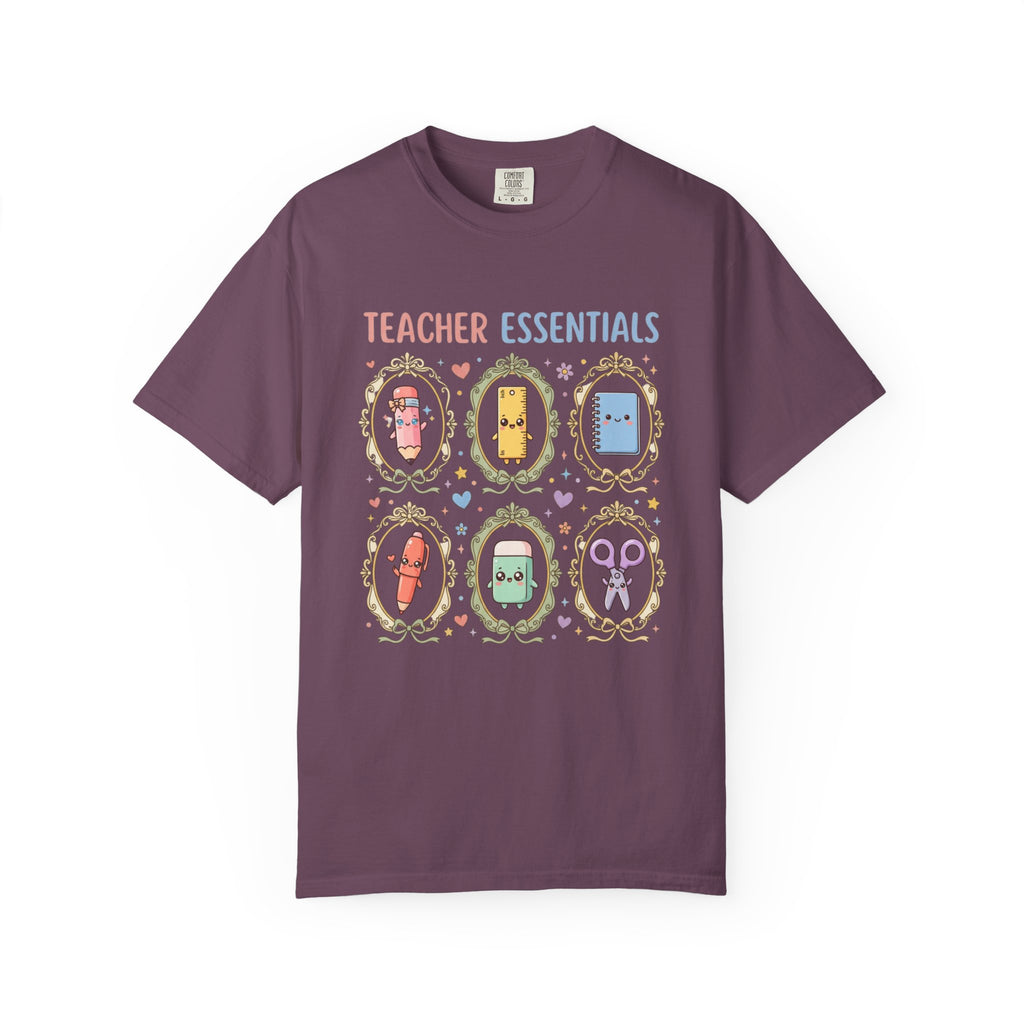 Teacher Essentials T-Shirt — Cute Classroom Supplies Graphic Tee
