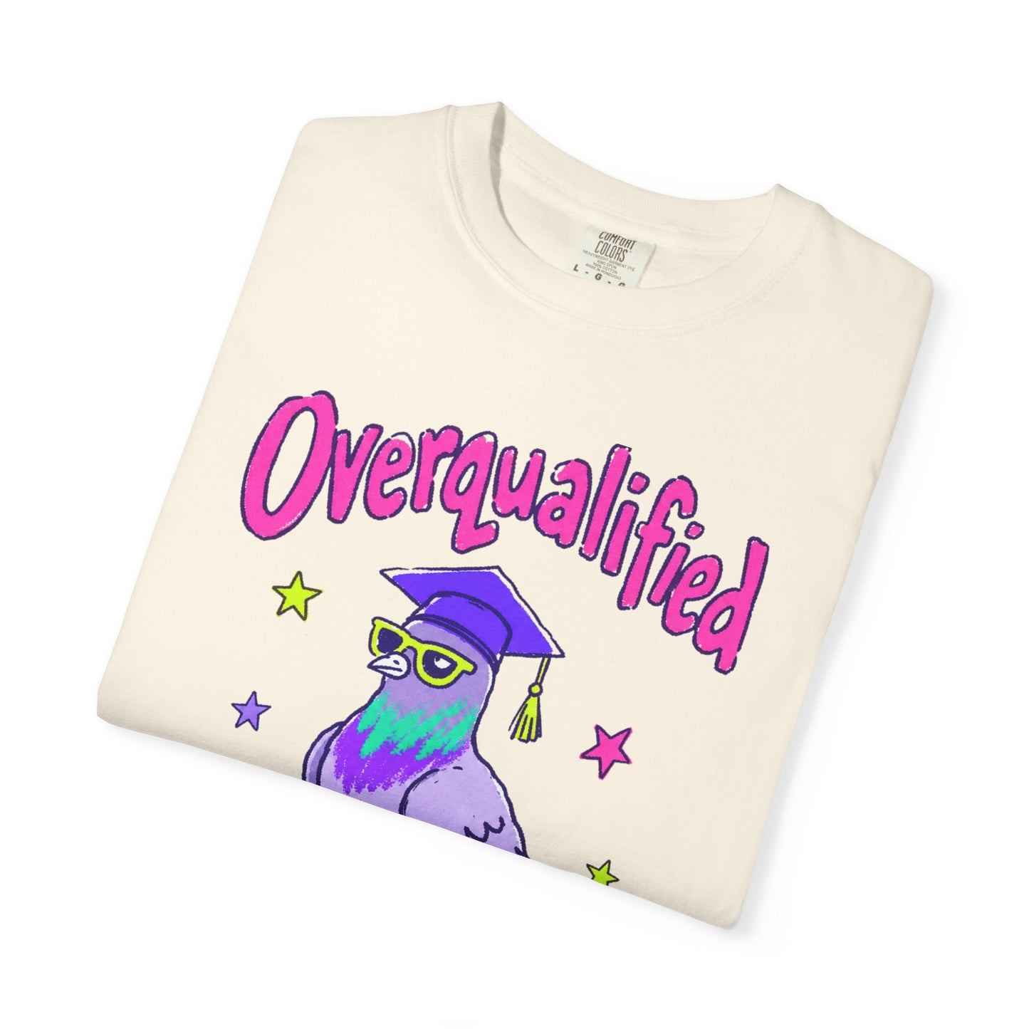 Overqualified Pigeon Graduation T-Shirt, Comfort Colors 1717