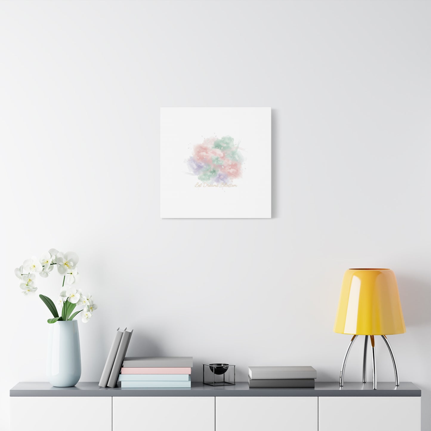 Dreamy Pastel Blossom Canvas | Matte Stretched Wall Art, pastel winter design