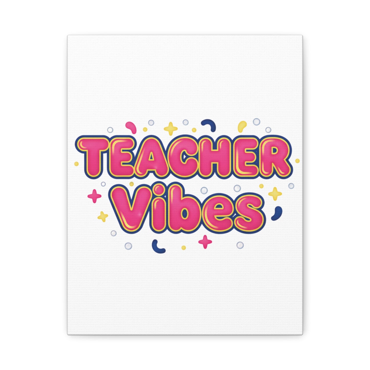 Teacher Vibes Canvas | Dopamine Decor, Neon Gradient Squishy Art