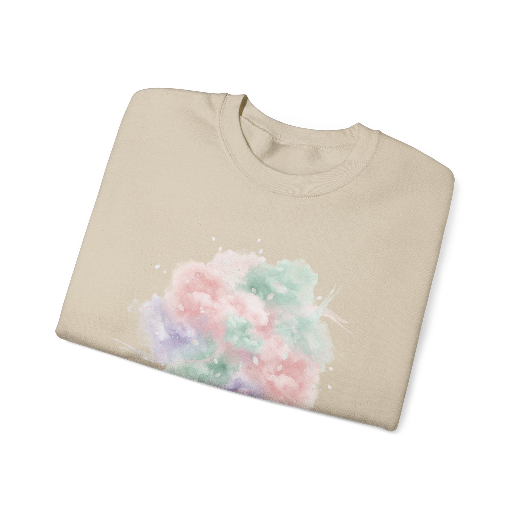 Dreamy Pastel Gradient Crewneck Sweatshirt | pastel winter design, soft spring vibe