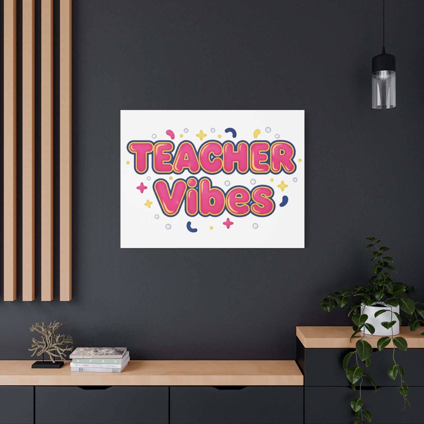 Teacher Vibes Canvas | Dopamine Decor, Neon Gradient Squishy Art