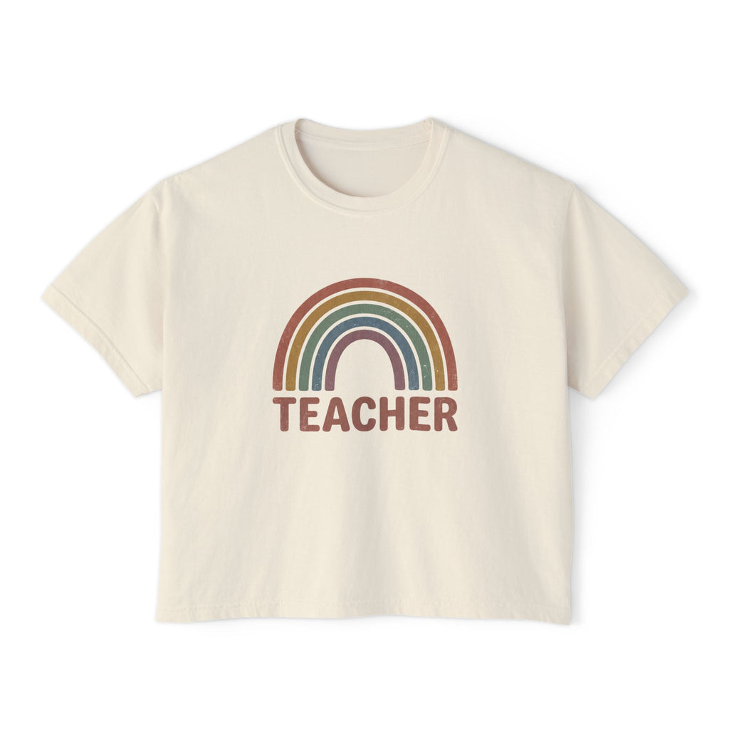 Teacher Rainbow Boxy Tee
