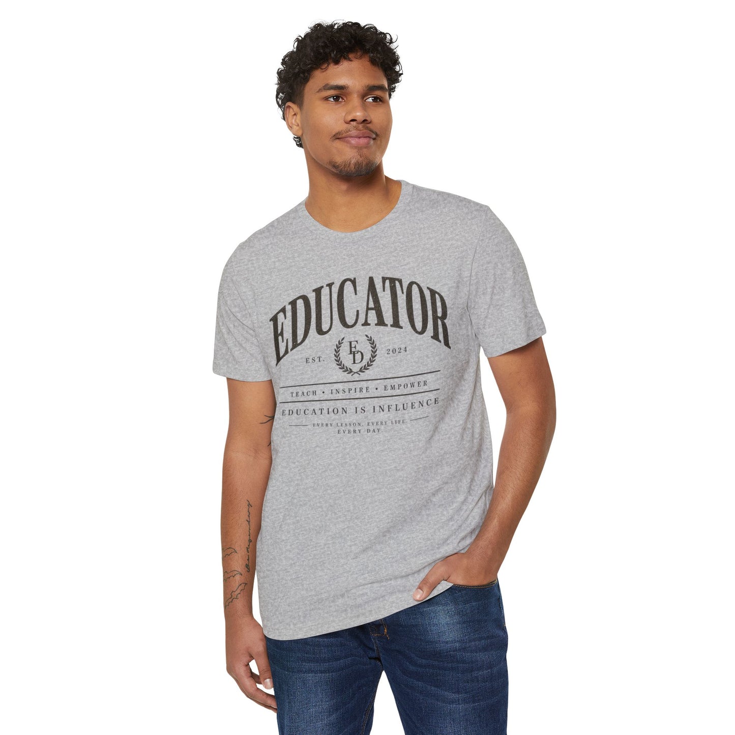 Educator Vintage Tee — Teacher Appreciation Organic Recycled T-Shirt